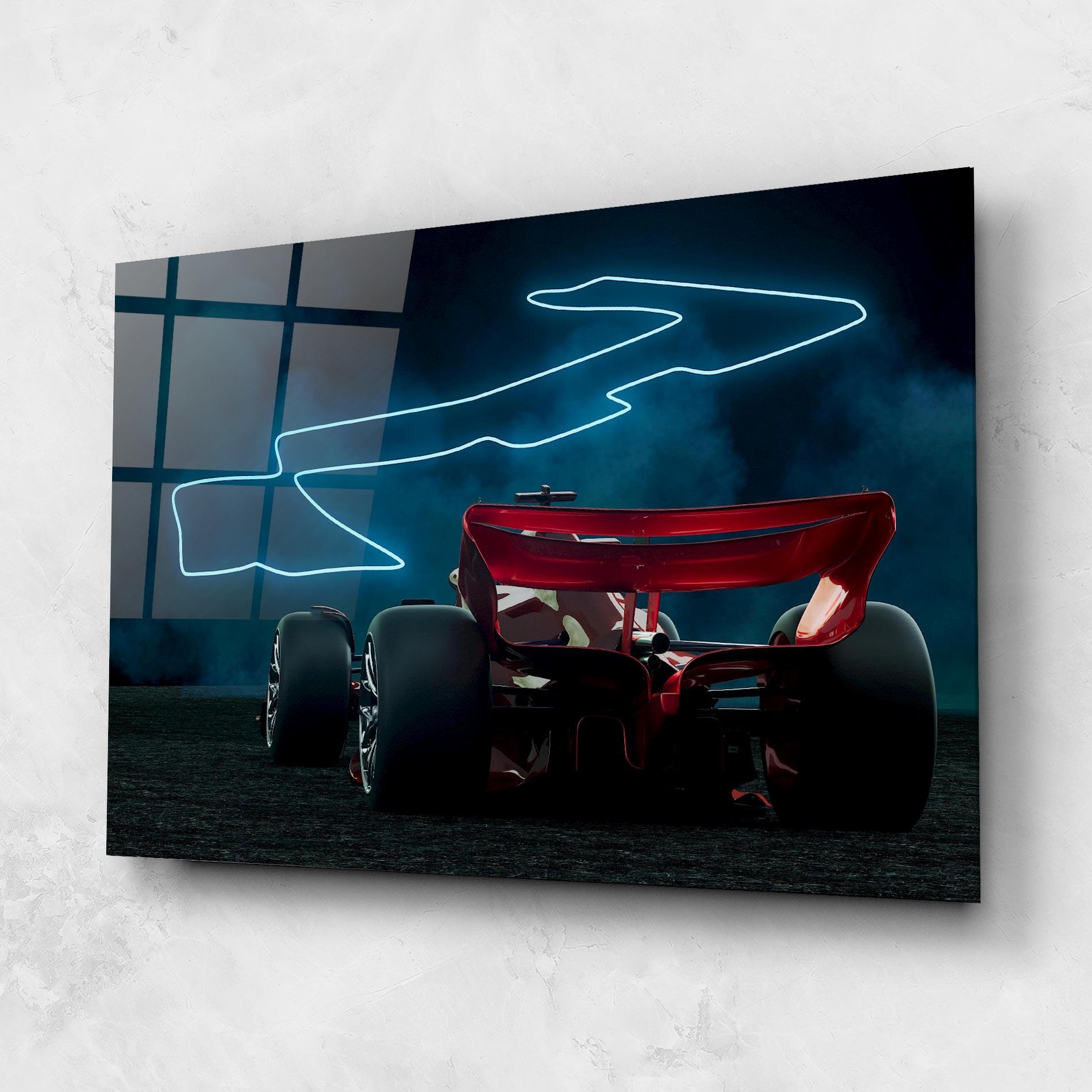 Glasbild Race Car F1 mockup 1