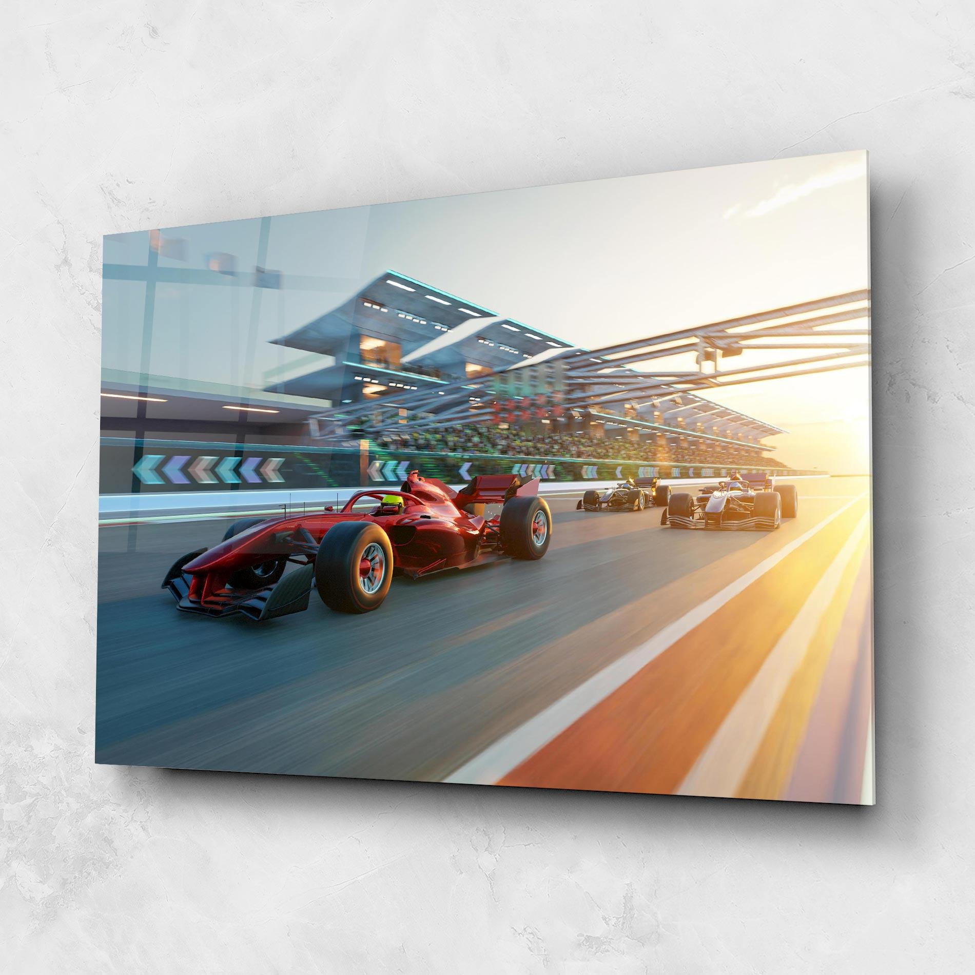 Glasbild Red F1 Speed mockup 1