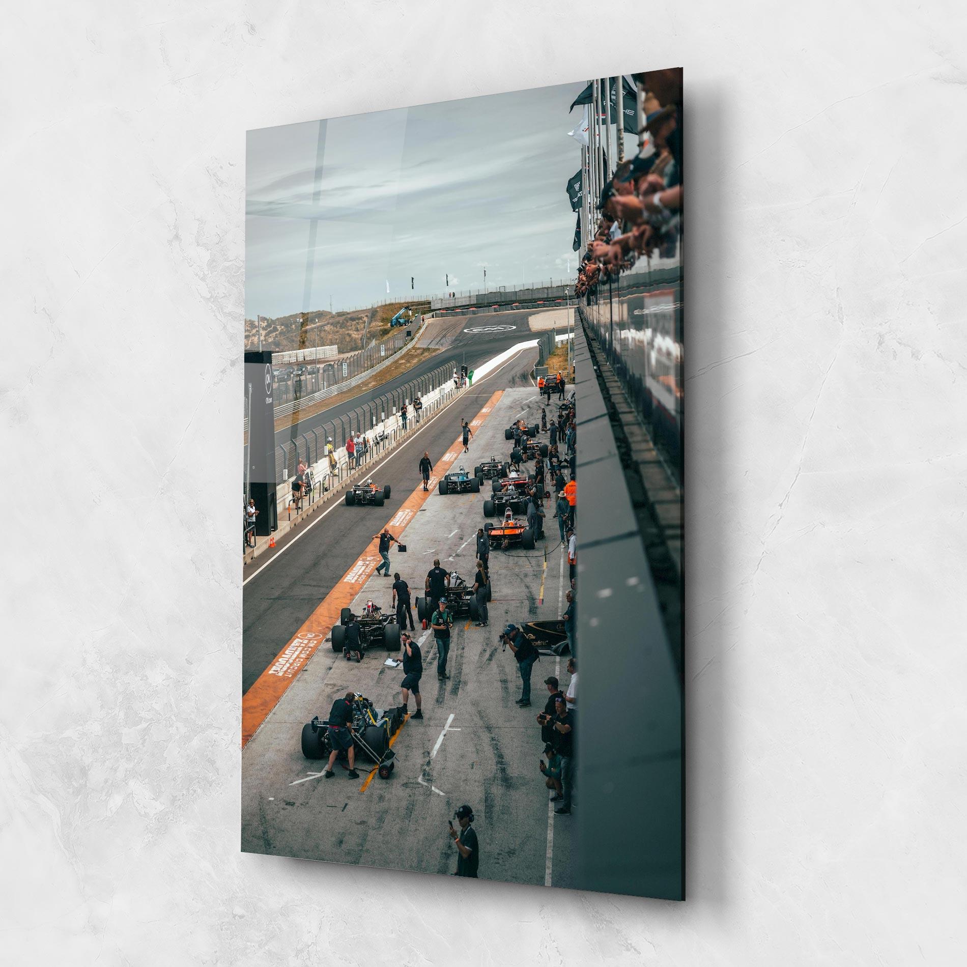 Glasbild Fromula 1 Cars mockup 1