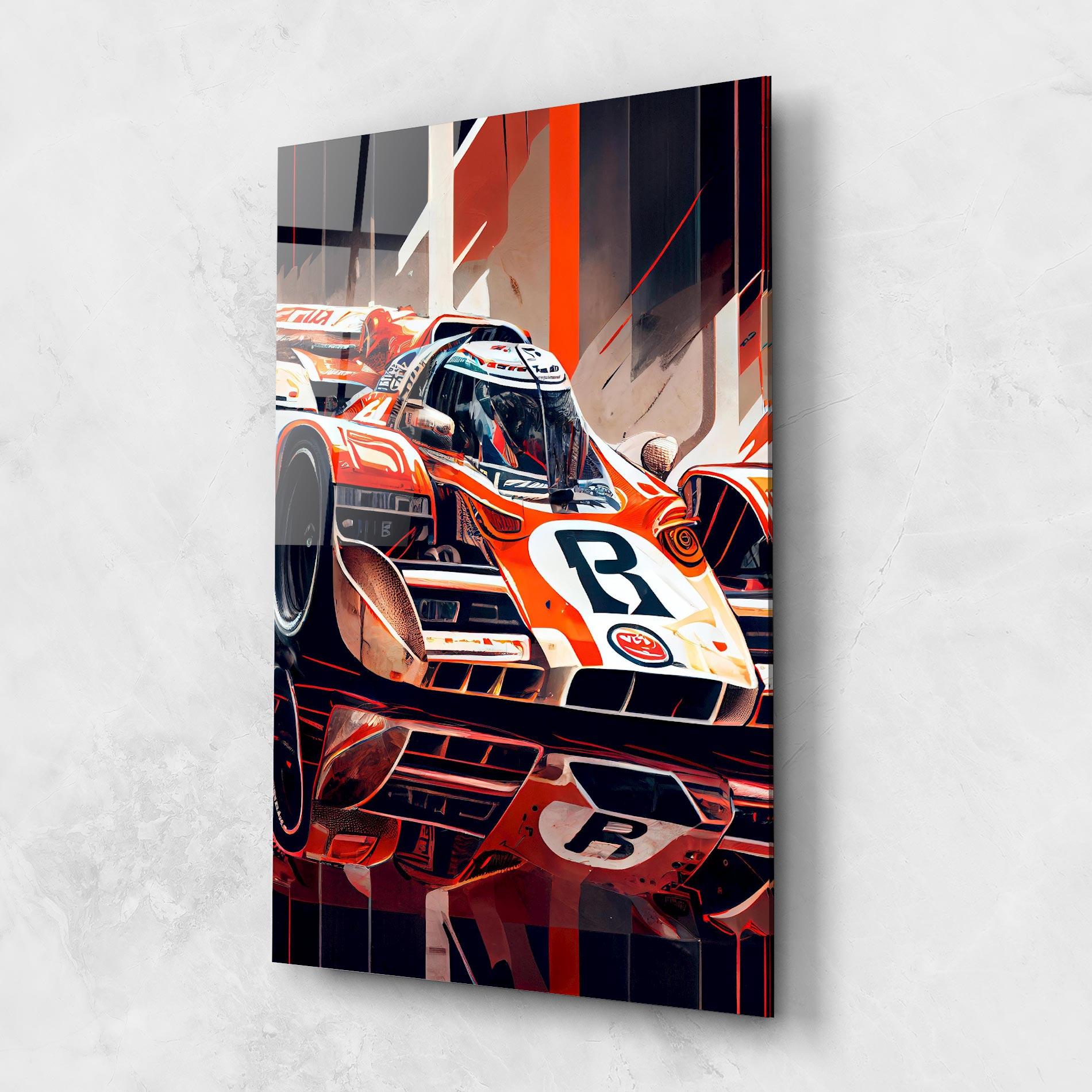 Glasbild Red White F1 mockup 1