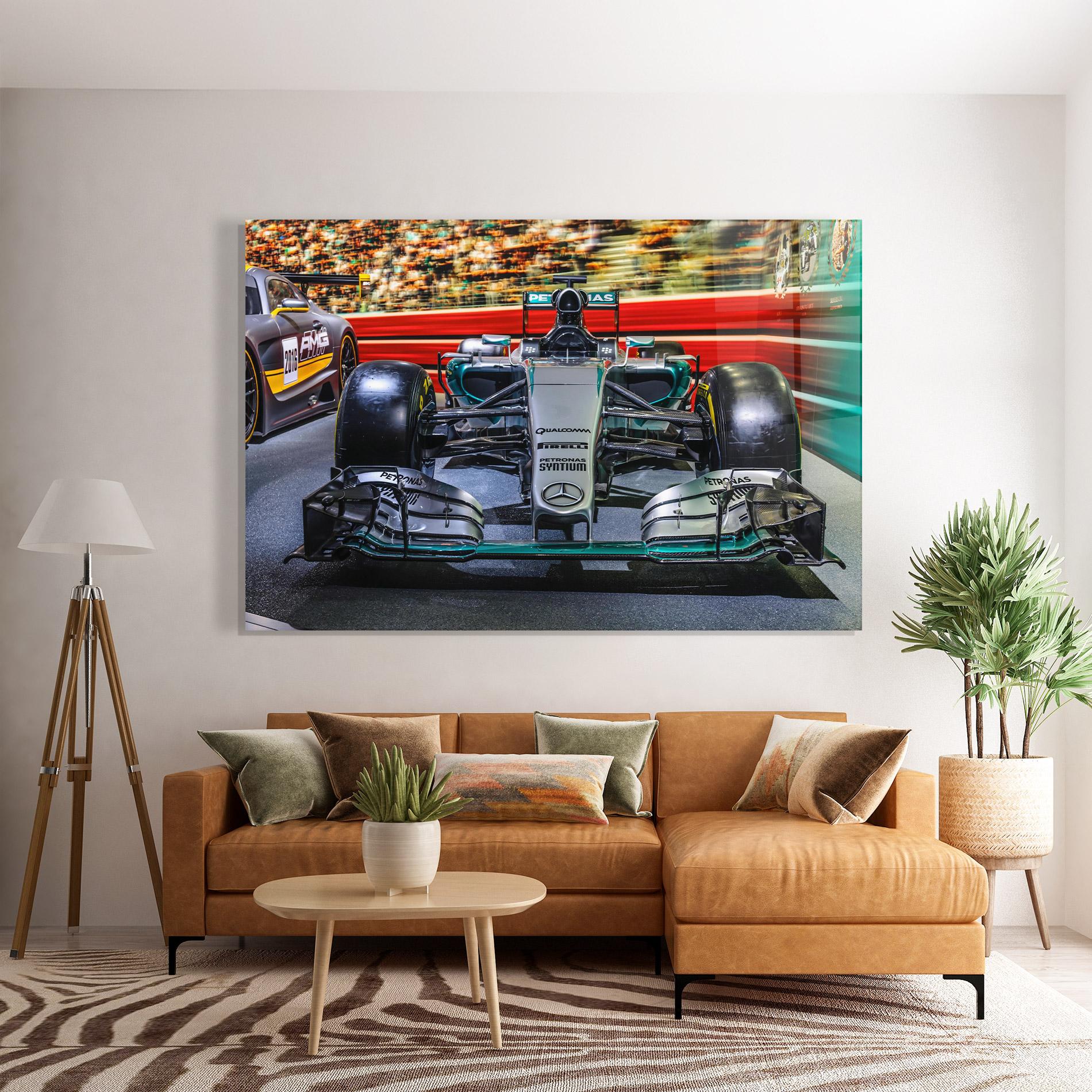 Glasbild Black Green F1 mockup 7