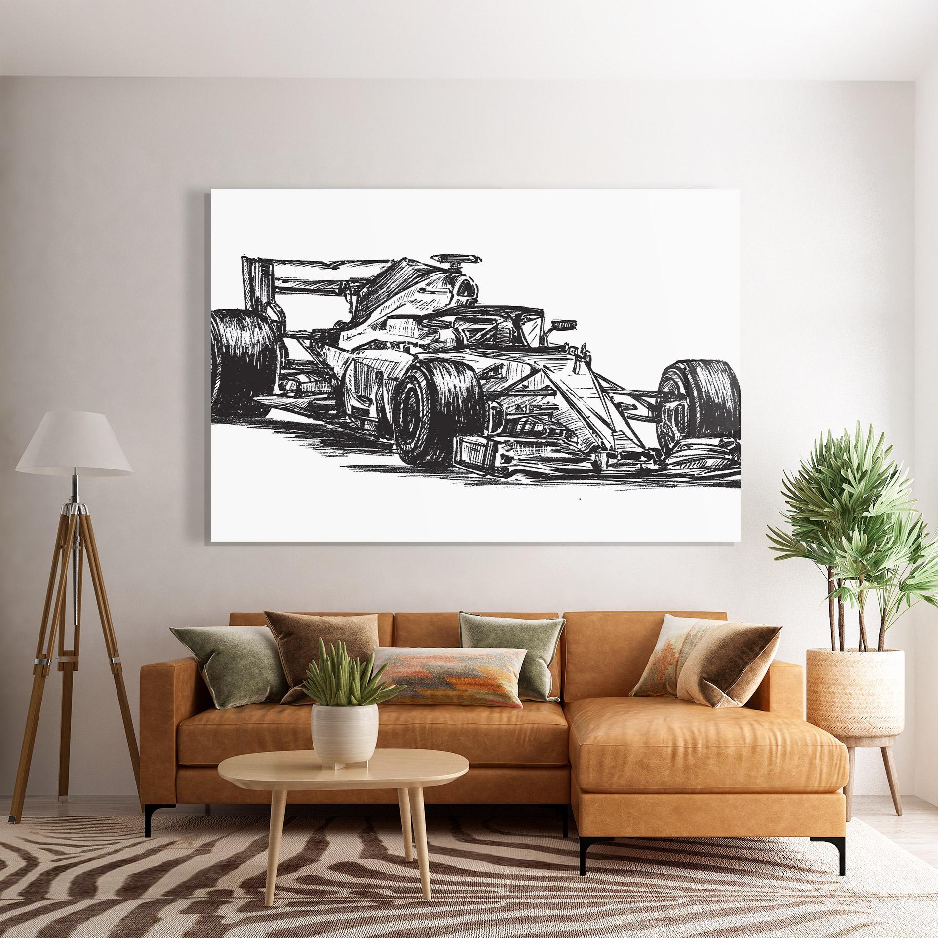 Glasbild Black Line F1 mockup 7