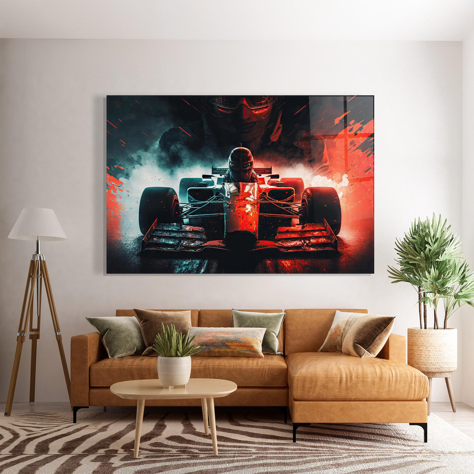 Glasbild Blue Red F1 mockup 7