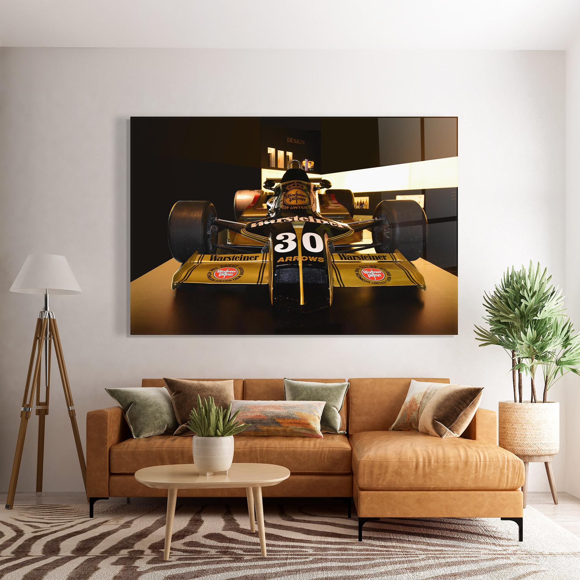 Glasbild Formula 1 Car Color mockup 7