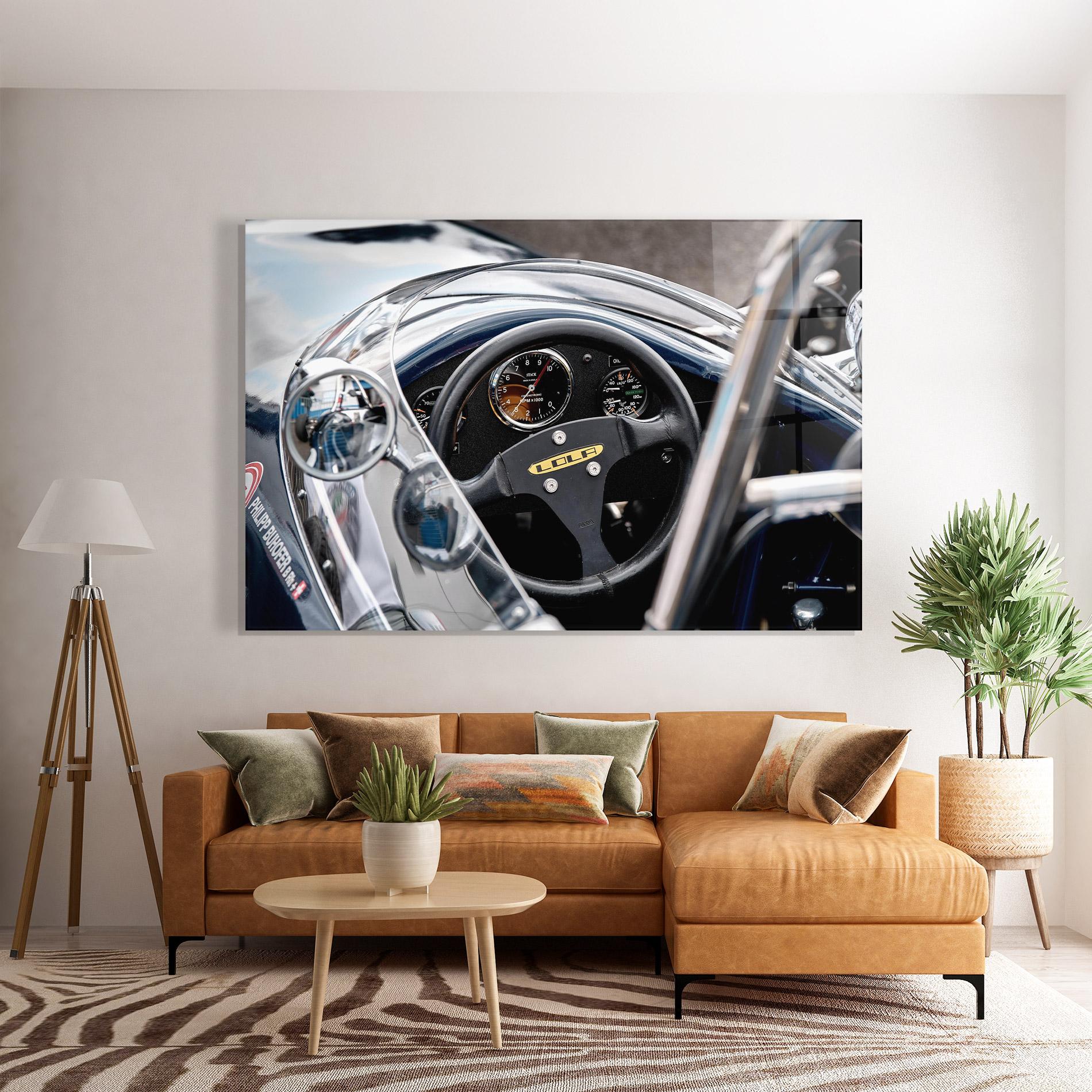 Glasbild Race Car Closeup mockup 7