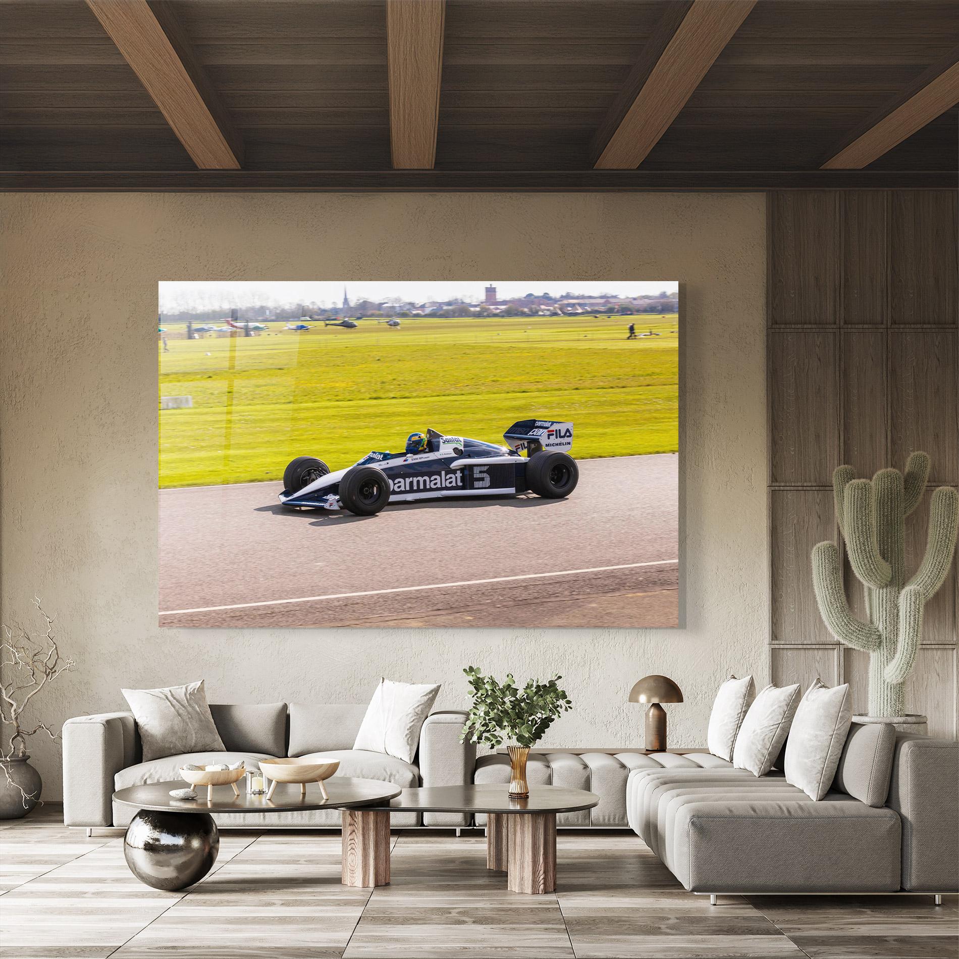 Glasbild Black F1 Car mockup 8