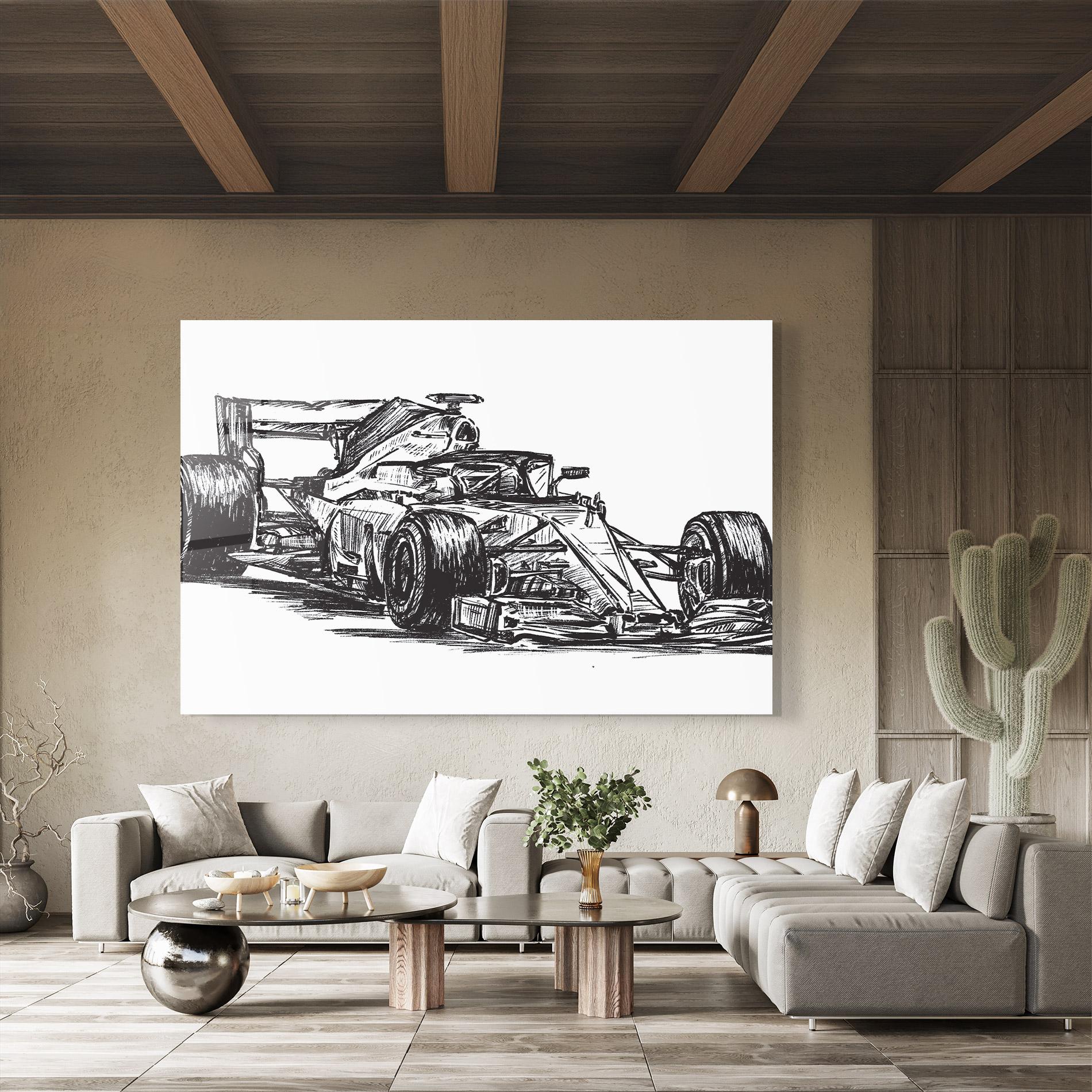 Glasbild Black Line F1 mockup 8