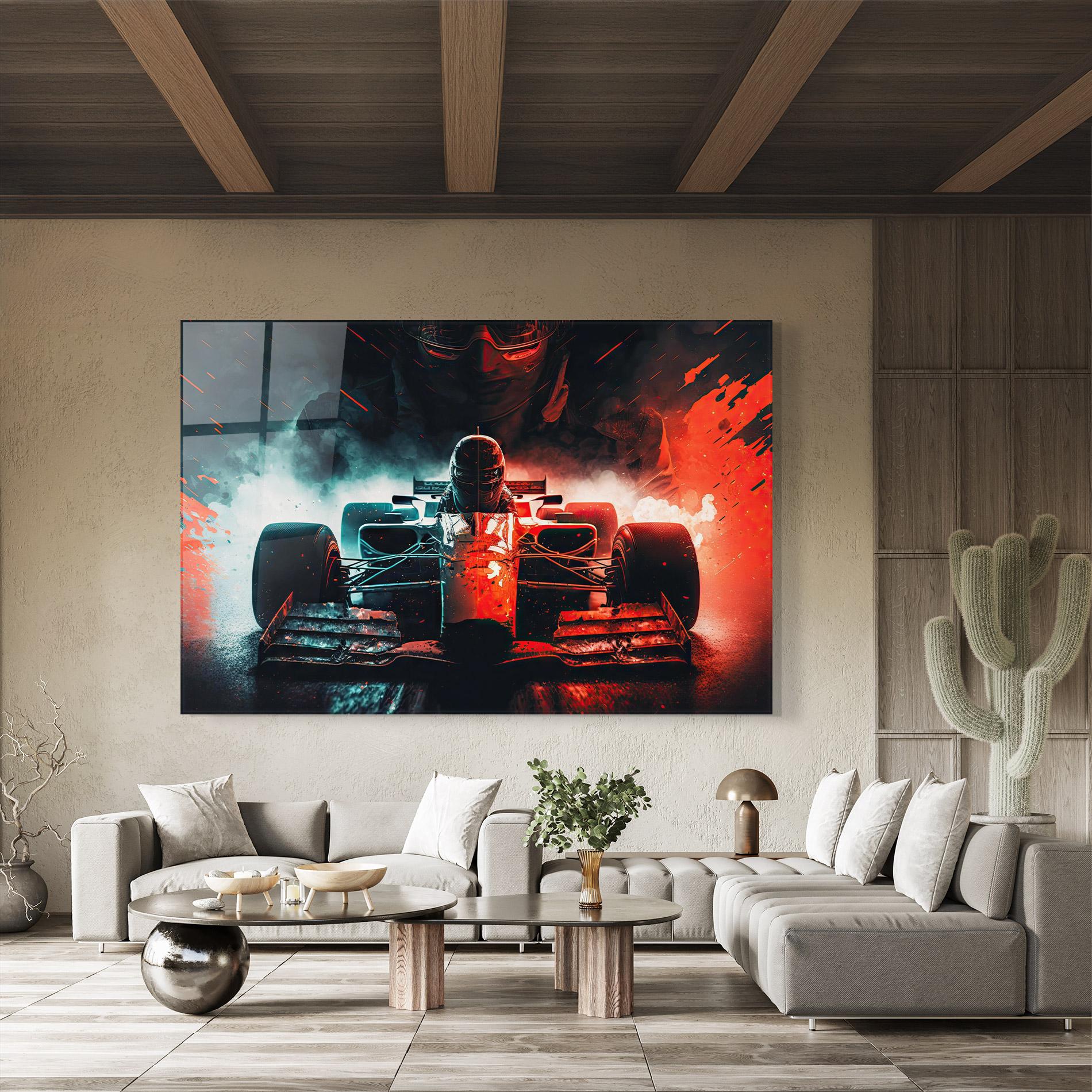 Glasbild Blue Red F1 mockup 8