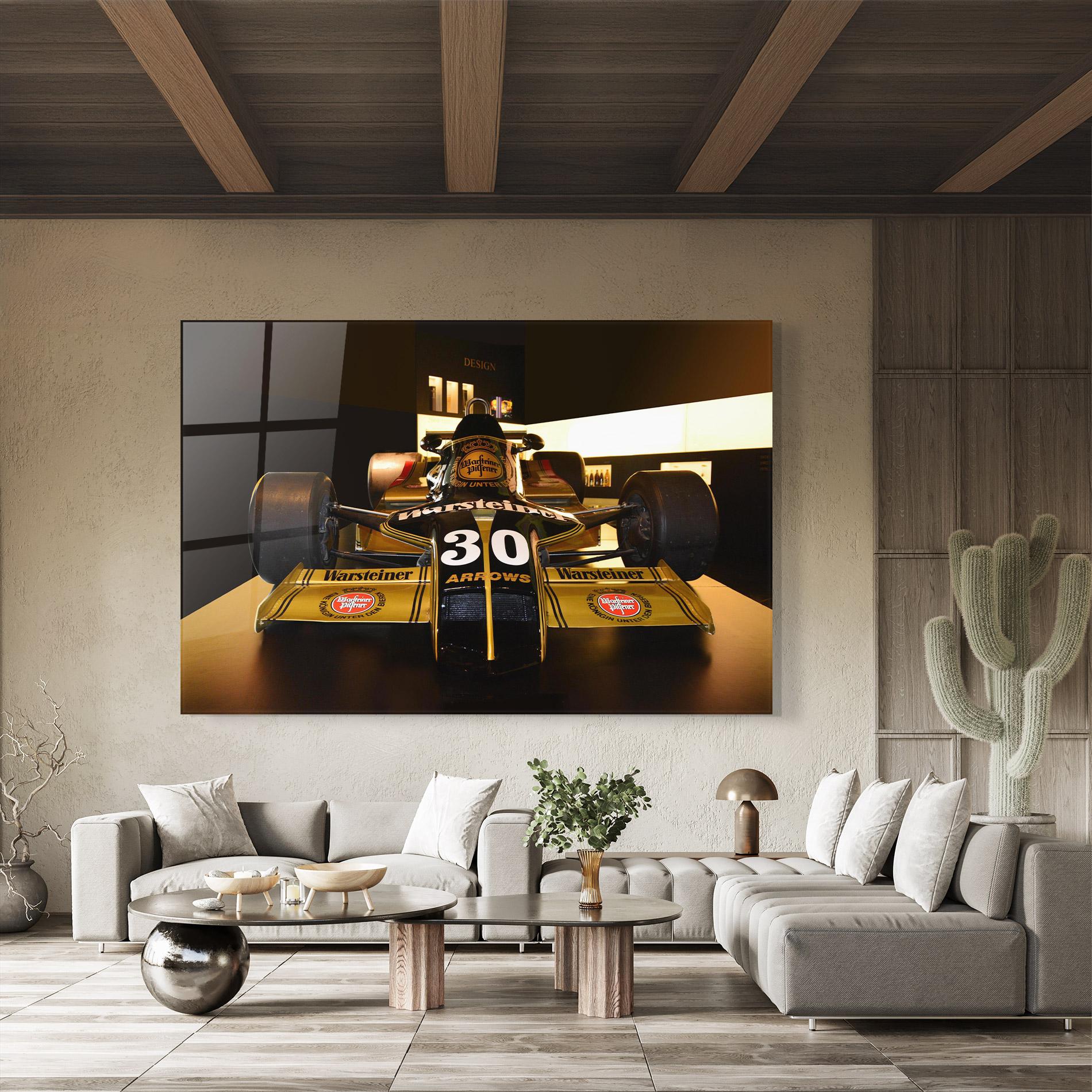 Glasbild Formula 1 Car Color mockup 8