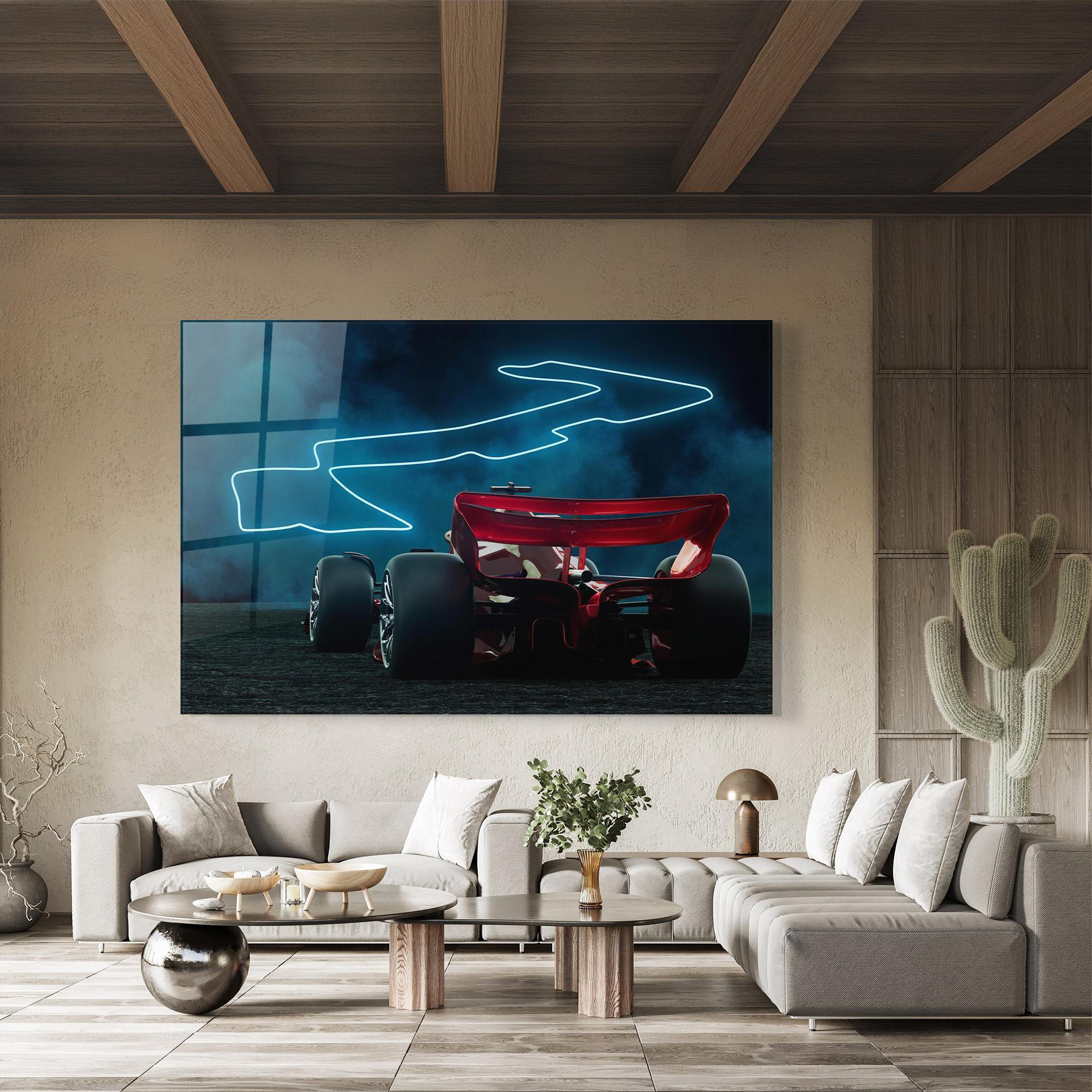 Glasbild Race Car F1 mockup 8