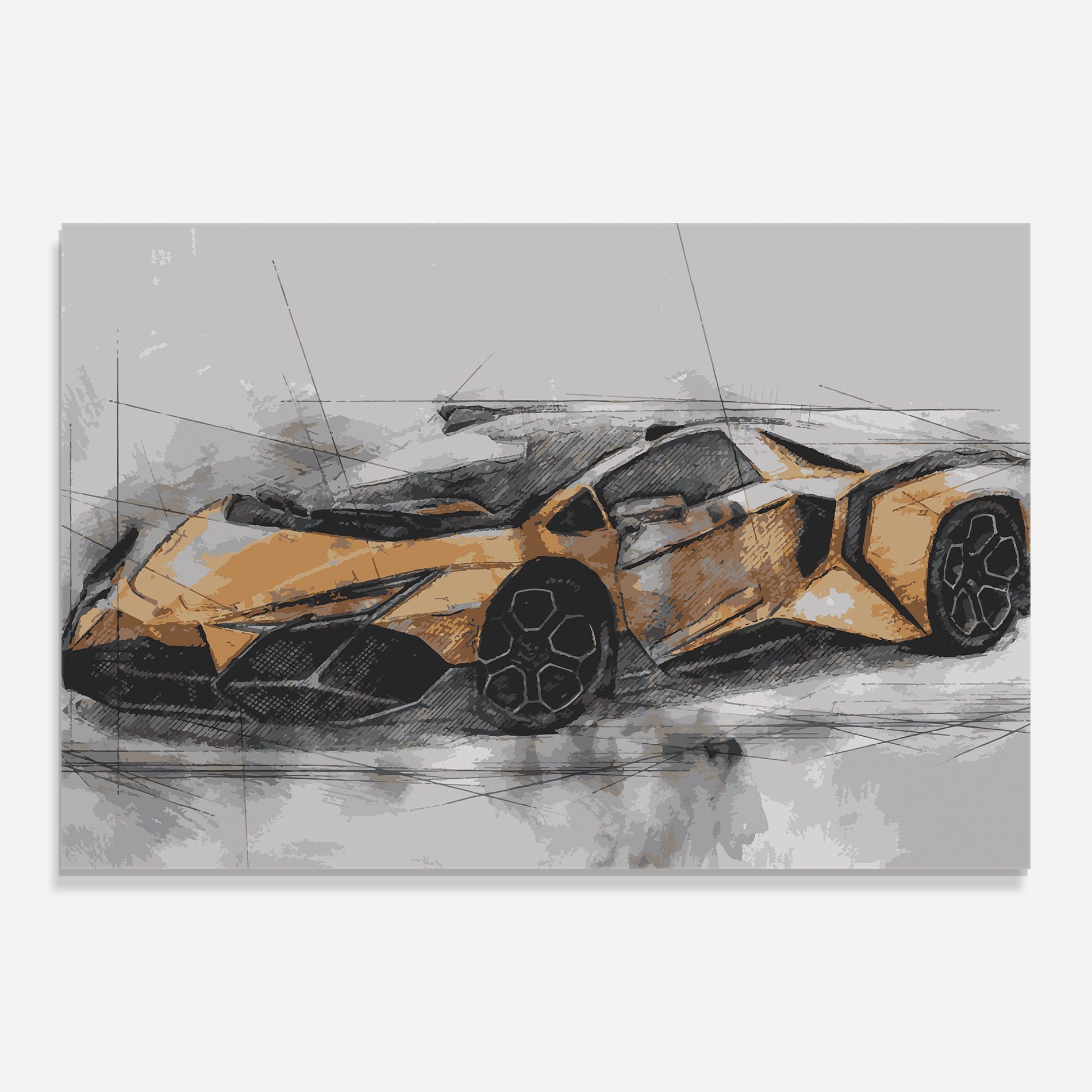Orange Sport Car mockup 0