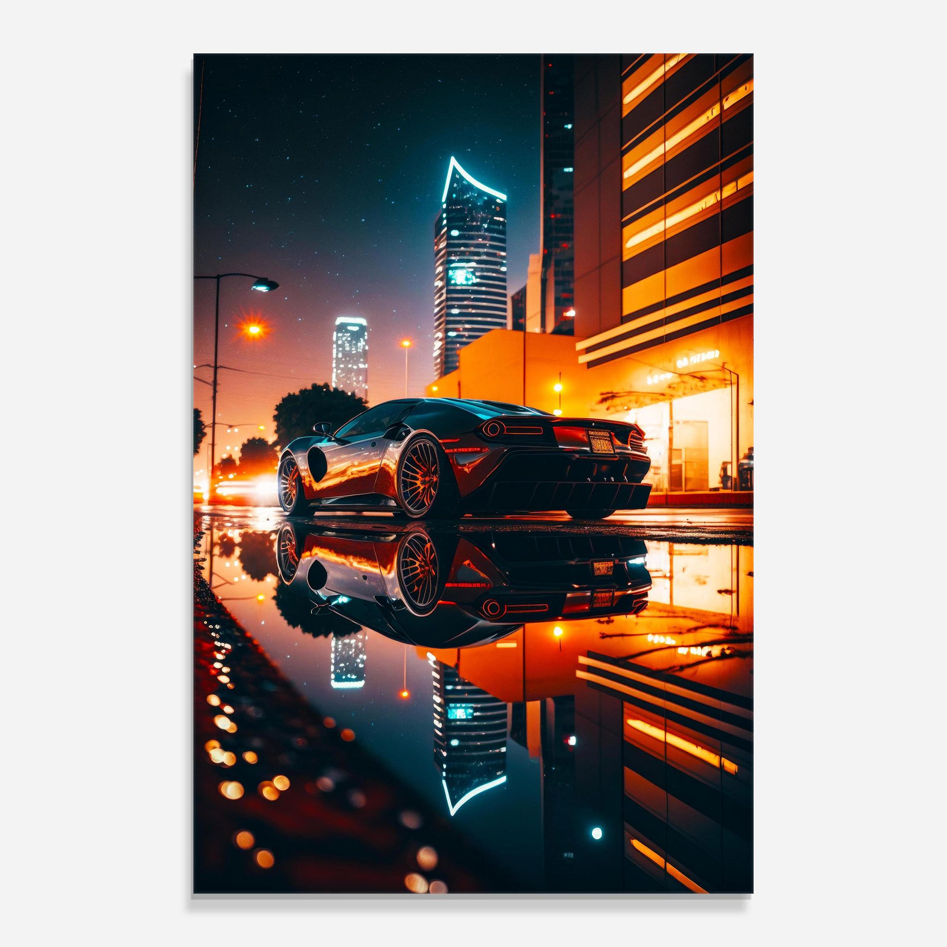 Rainy Sport Car mockup 0
