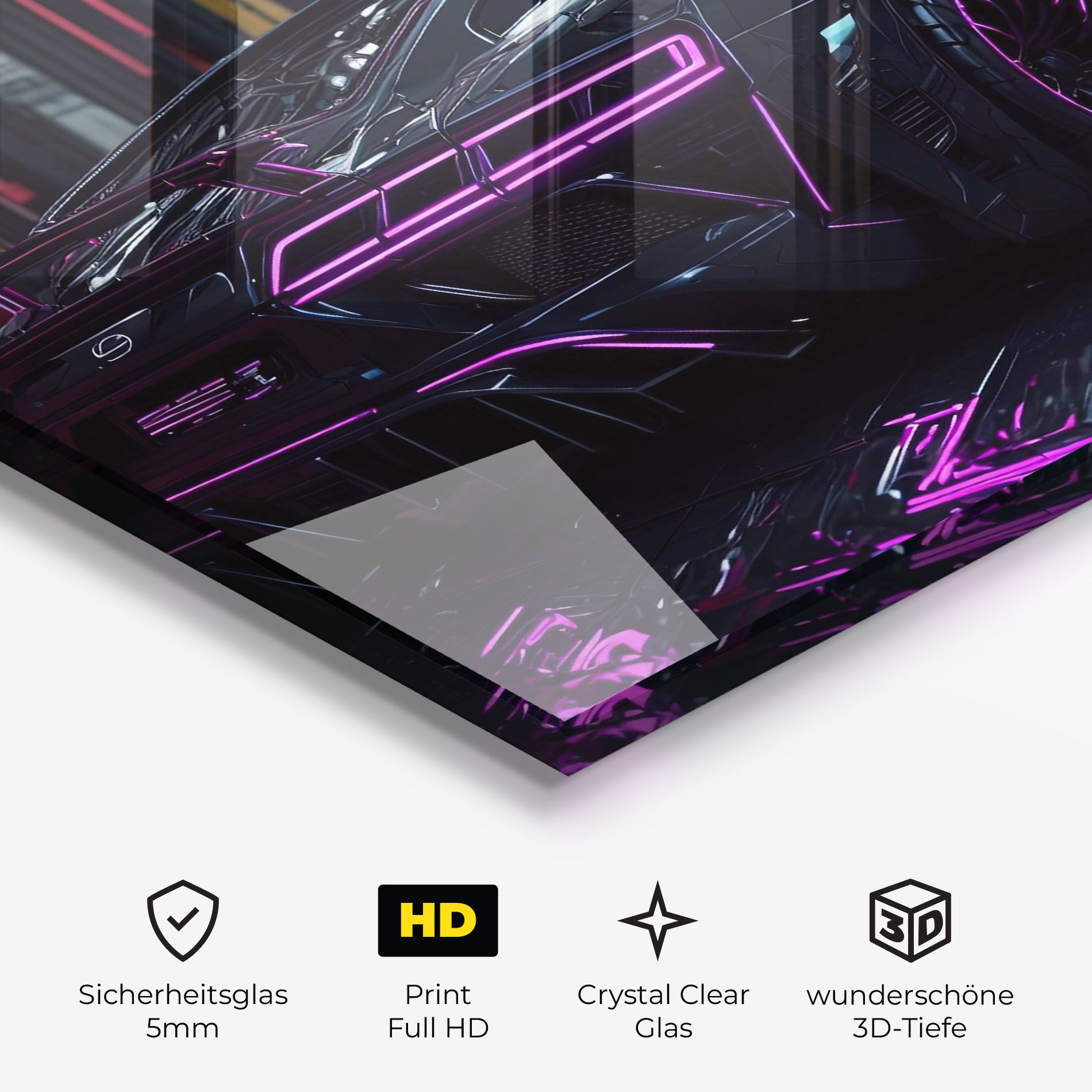 Futuristic Purple Black Hypercar mockup 3