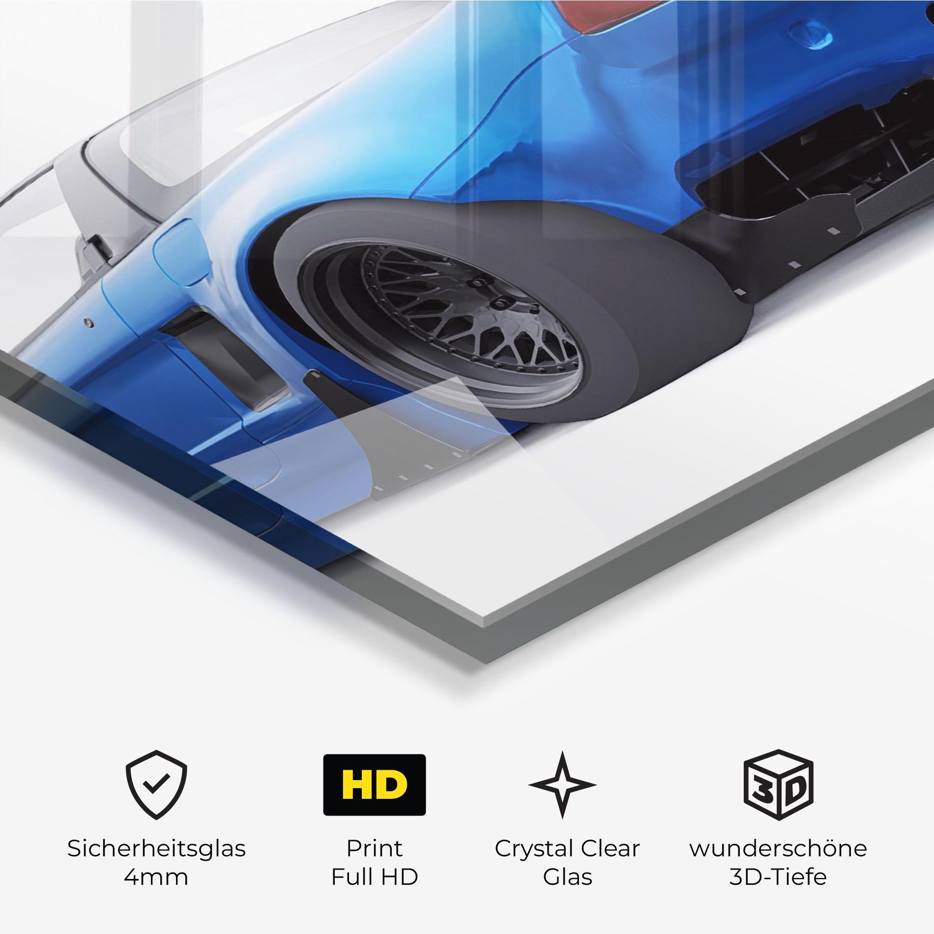 Glasbild Blue Tuned Nsx mockup 3