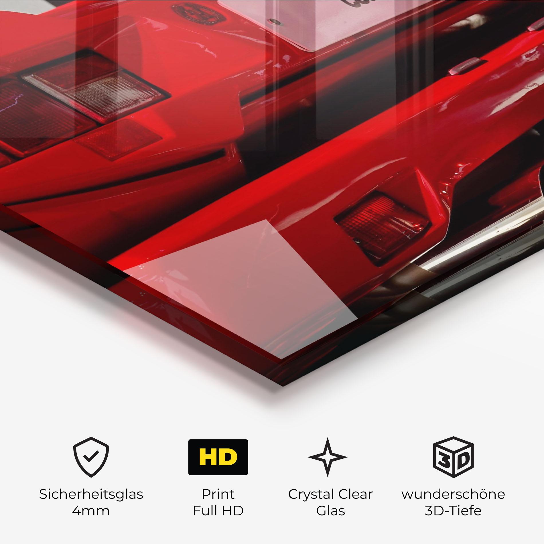 Glasbild Red Rear Countach mockup 3