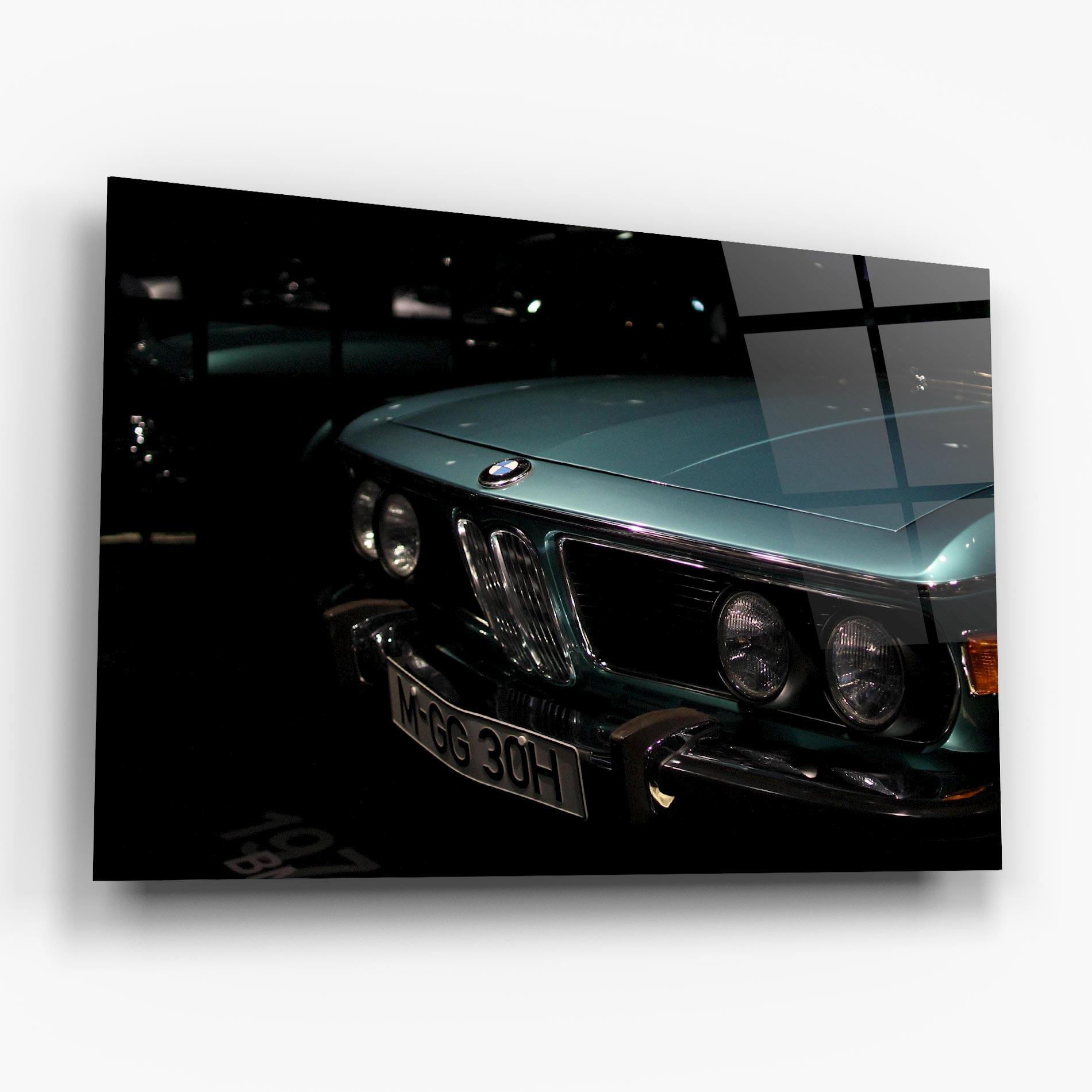 Glasbild Old Bmw Headlight mockup 6