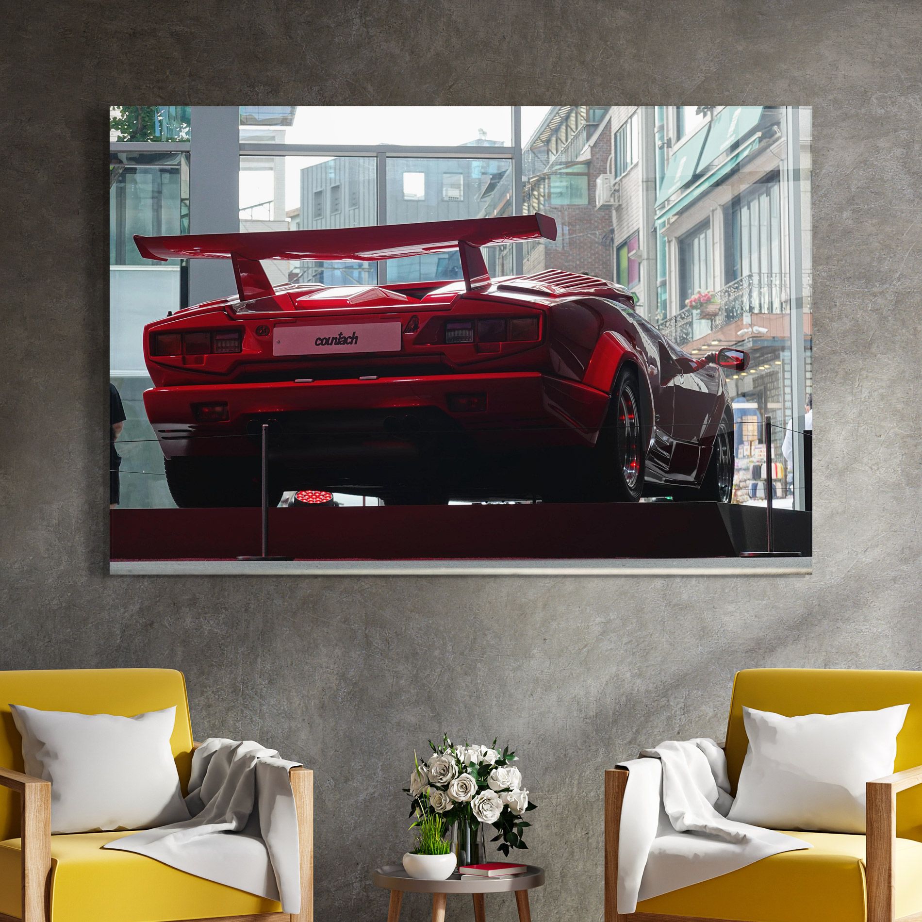 Red Countach Rear mockup 4