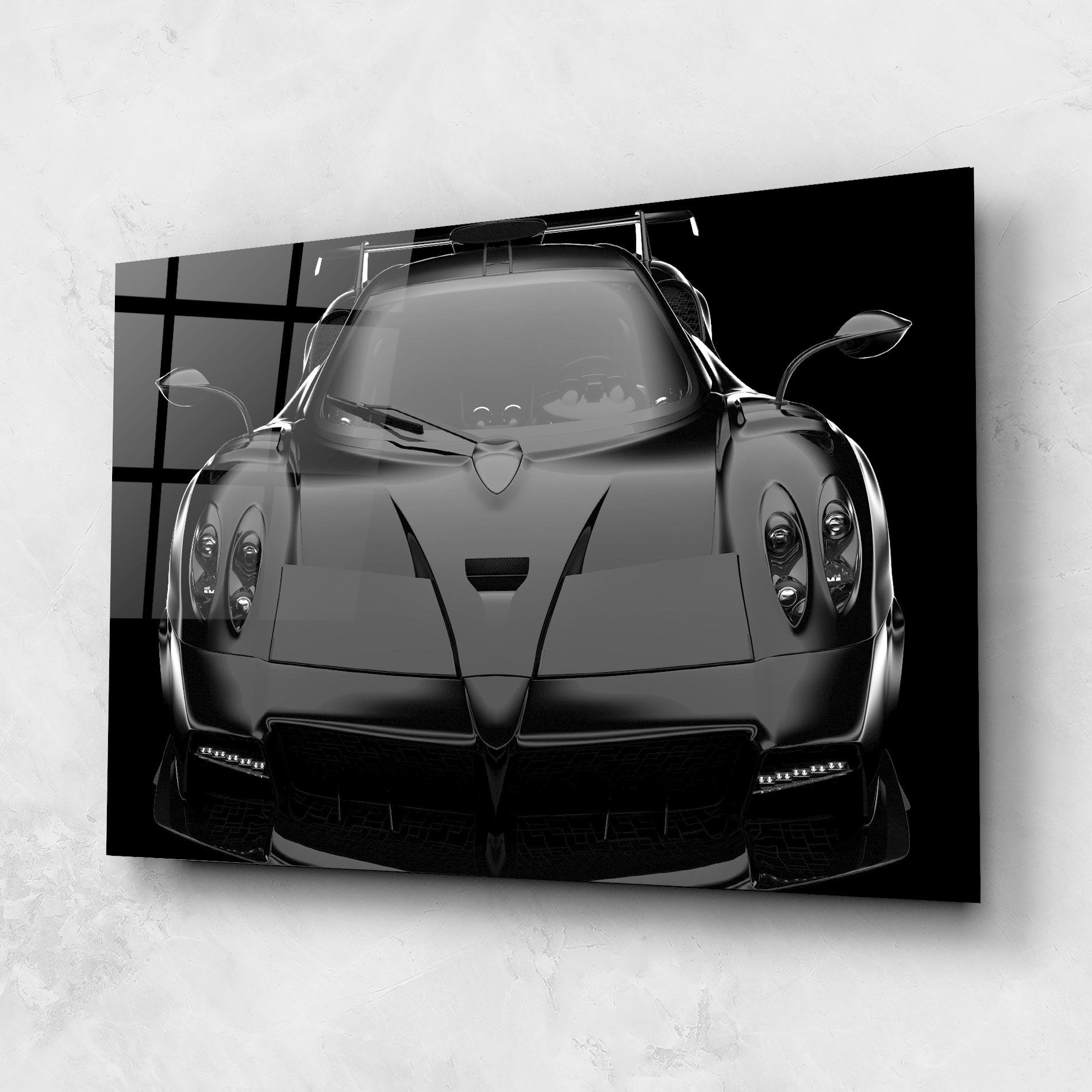 Glasbild Black Matte Pagani mockup 1