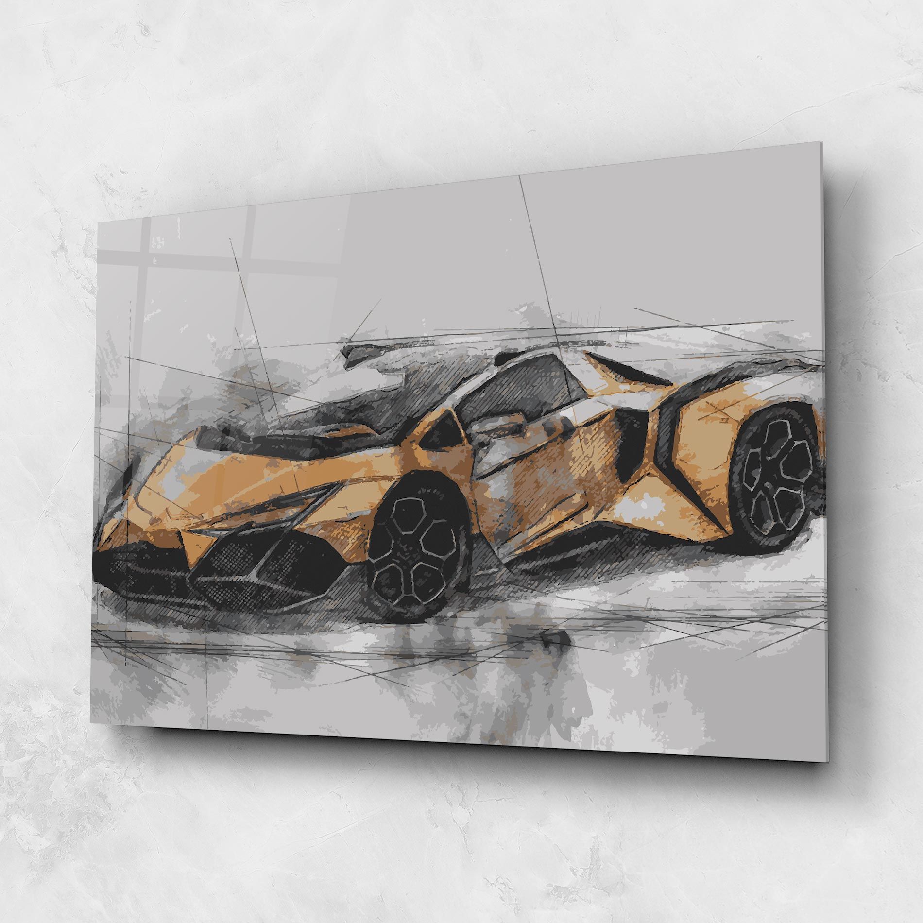 Orange Sport Car mockup 1