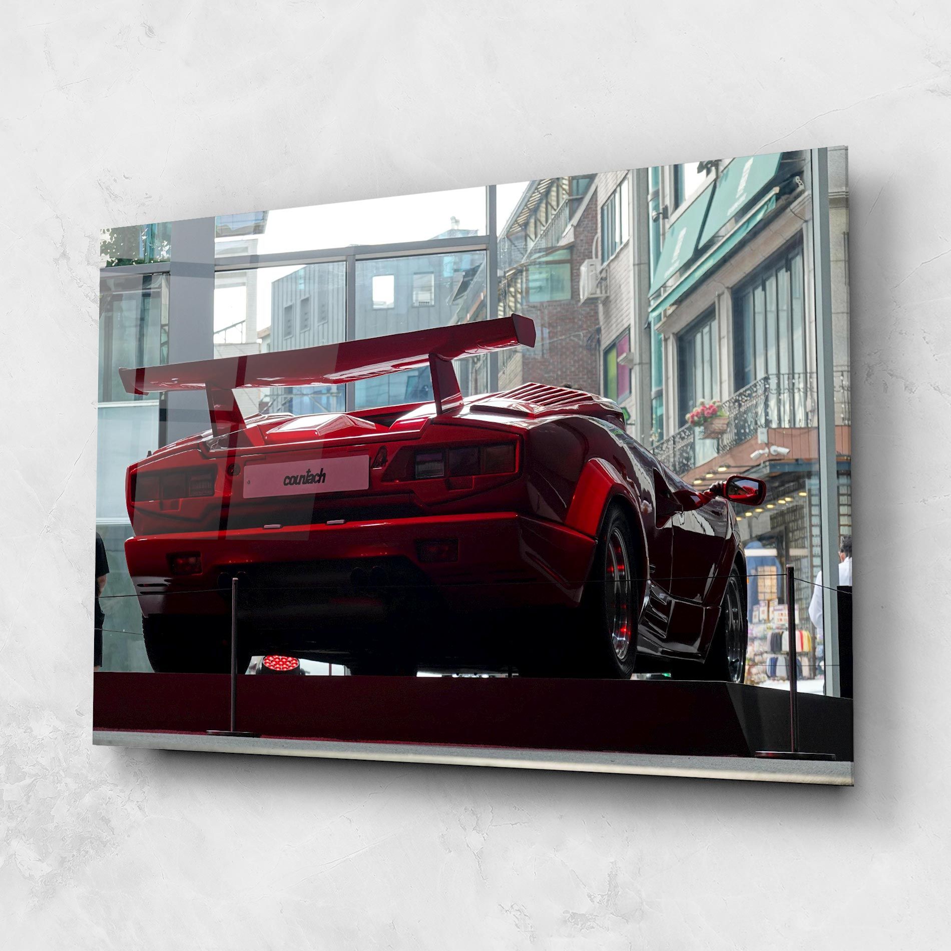 Red Countach Rear mockup 1