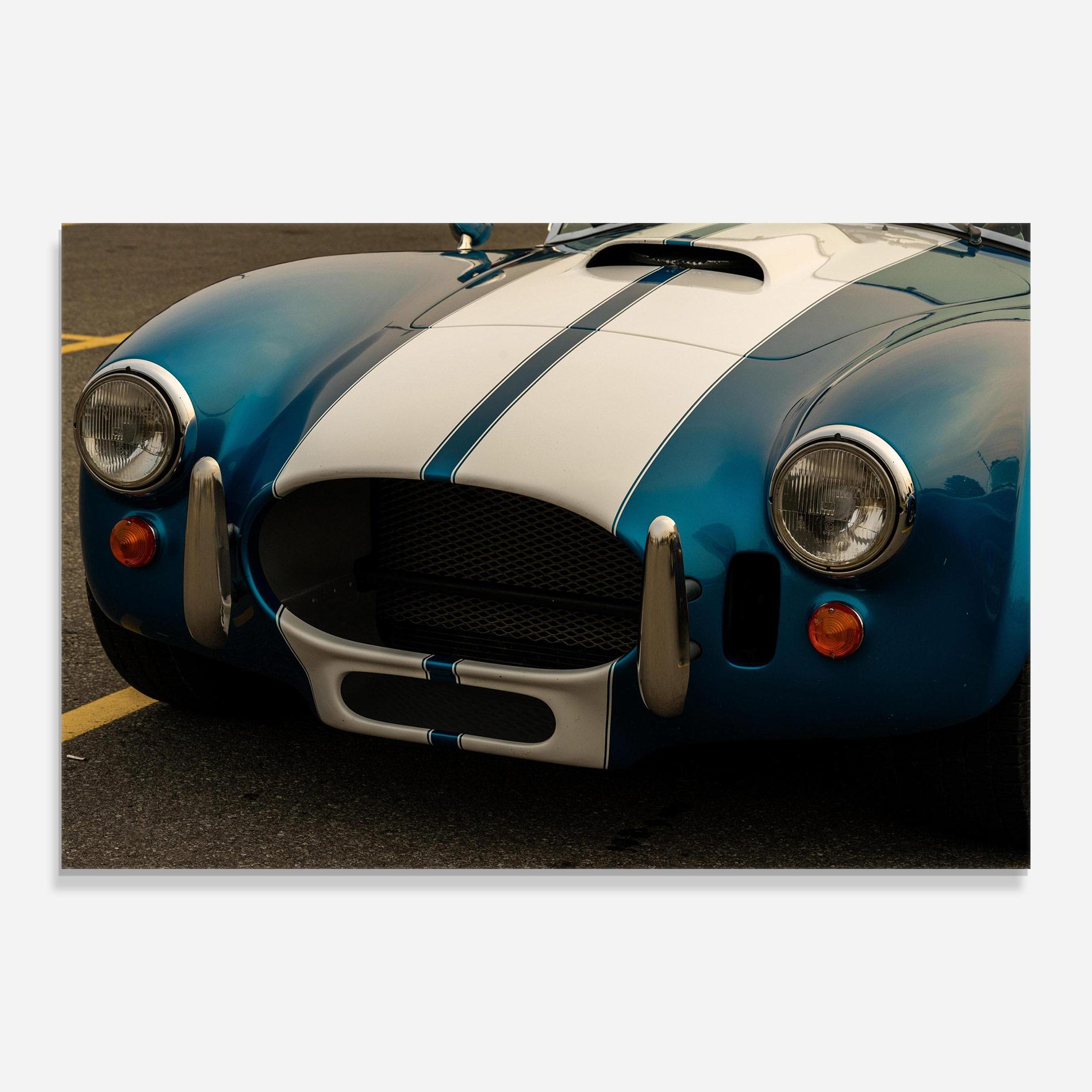 Glasbild Blue Vintage Car mockup 0