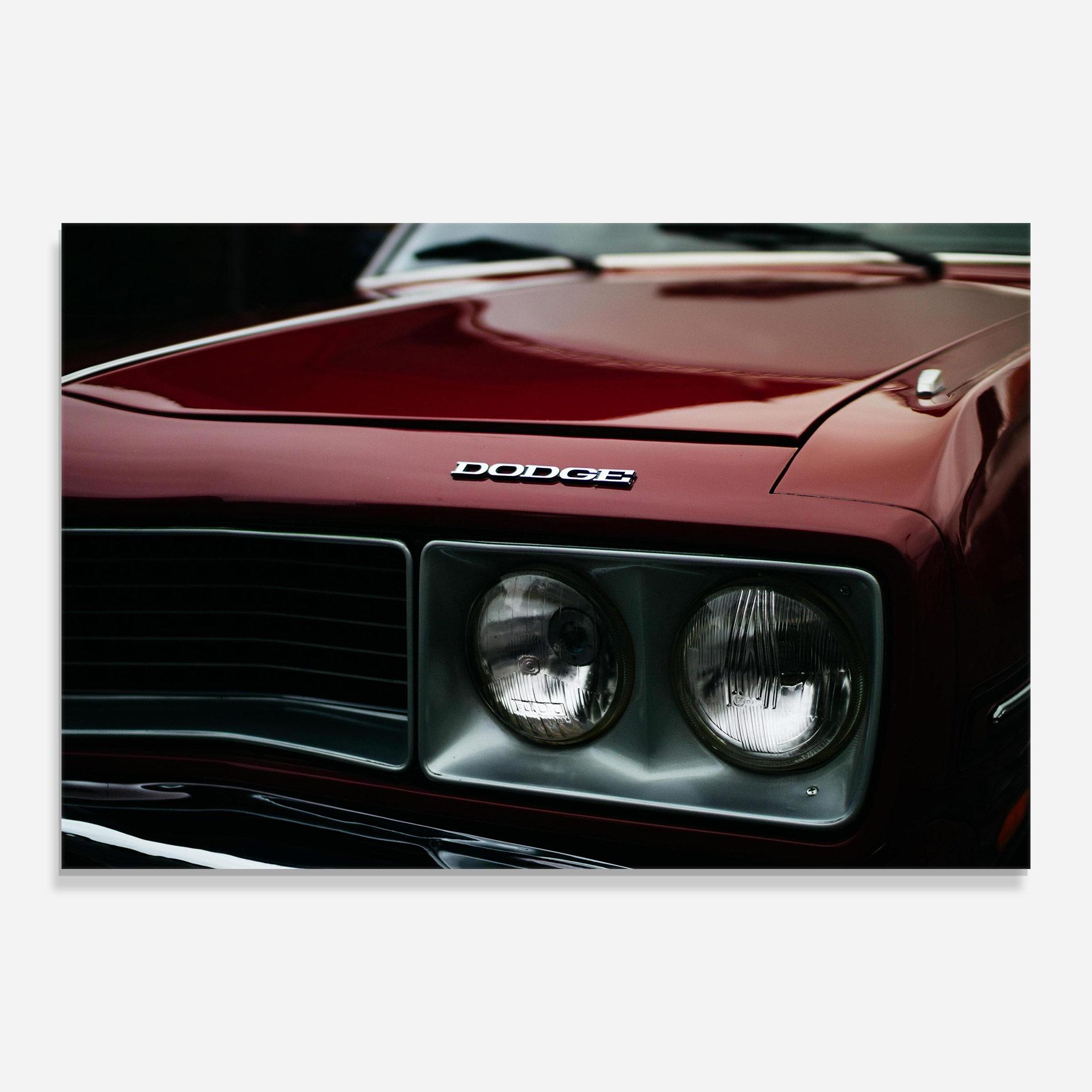 Glasbild Dark Red Car mockup 0