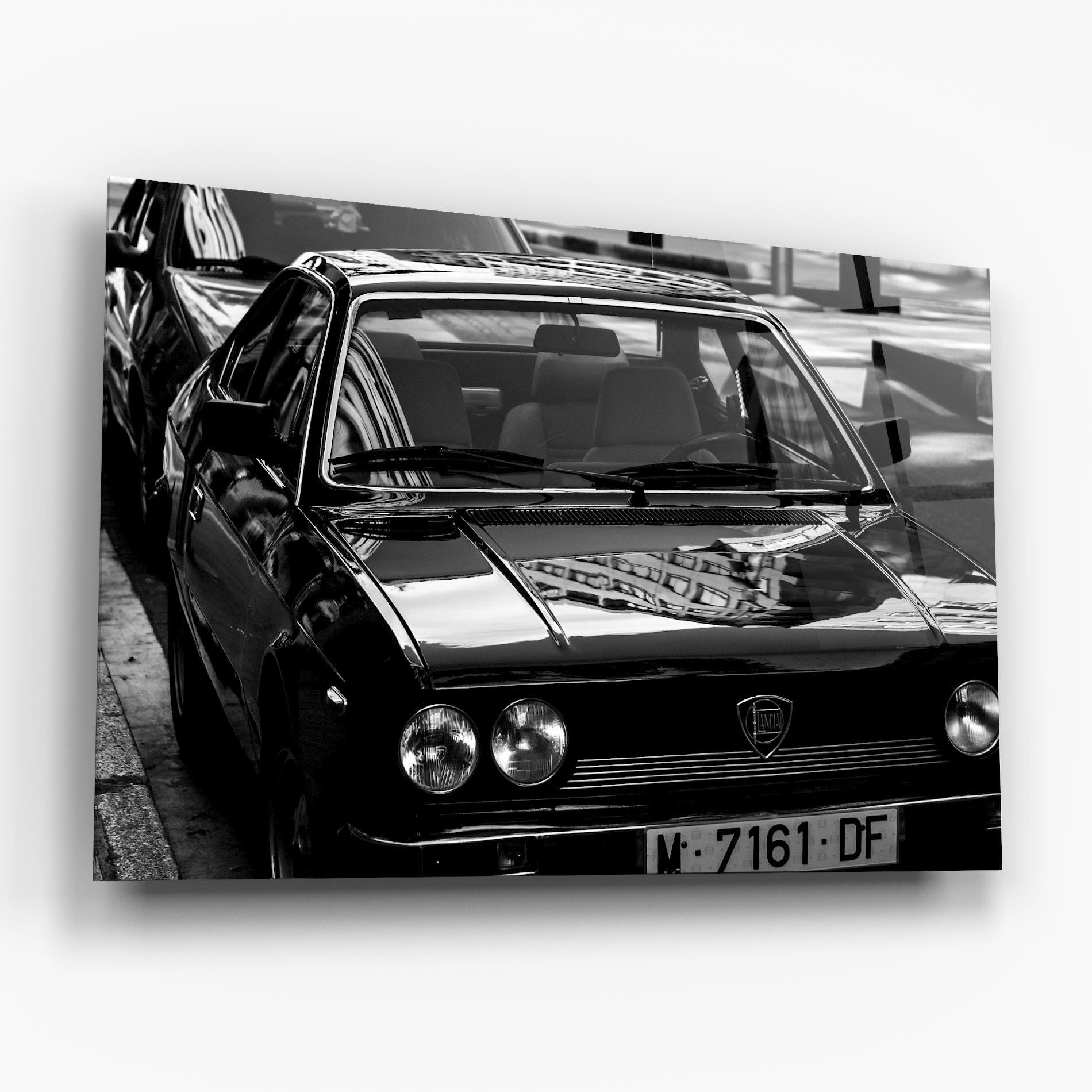 Glasbild Black Shiny Car mockup 6