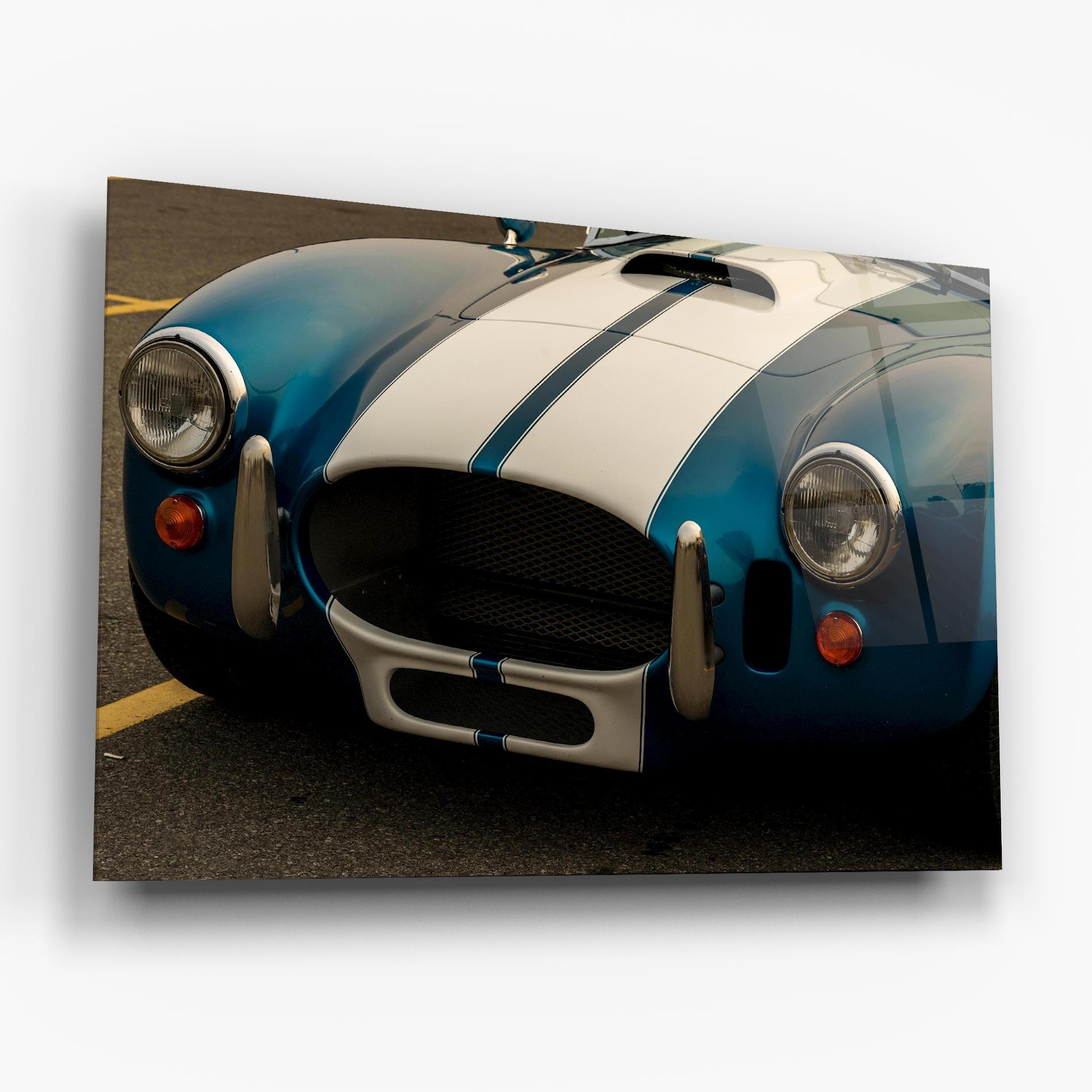 Glasbild Blue Vintage Car mockup 6