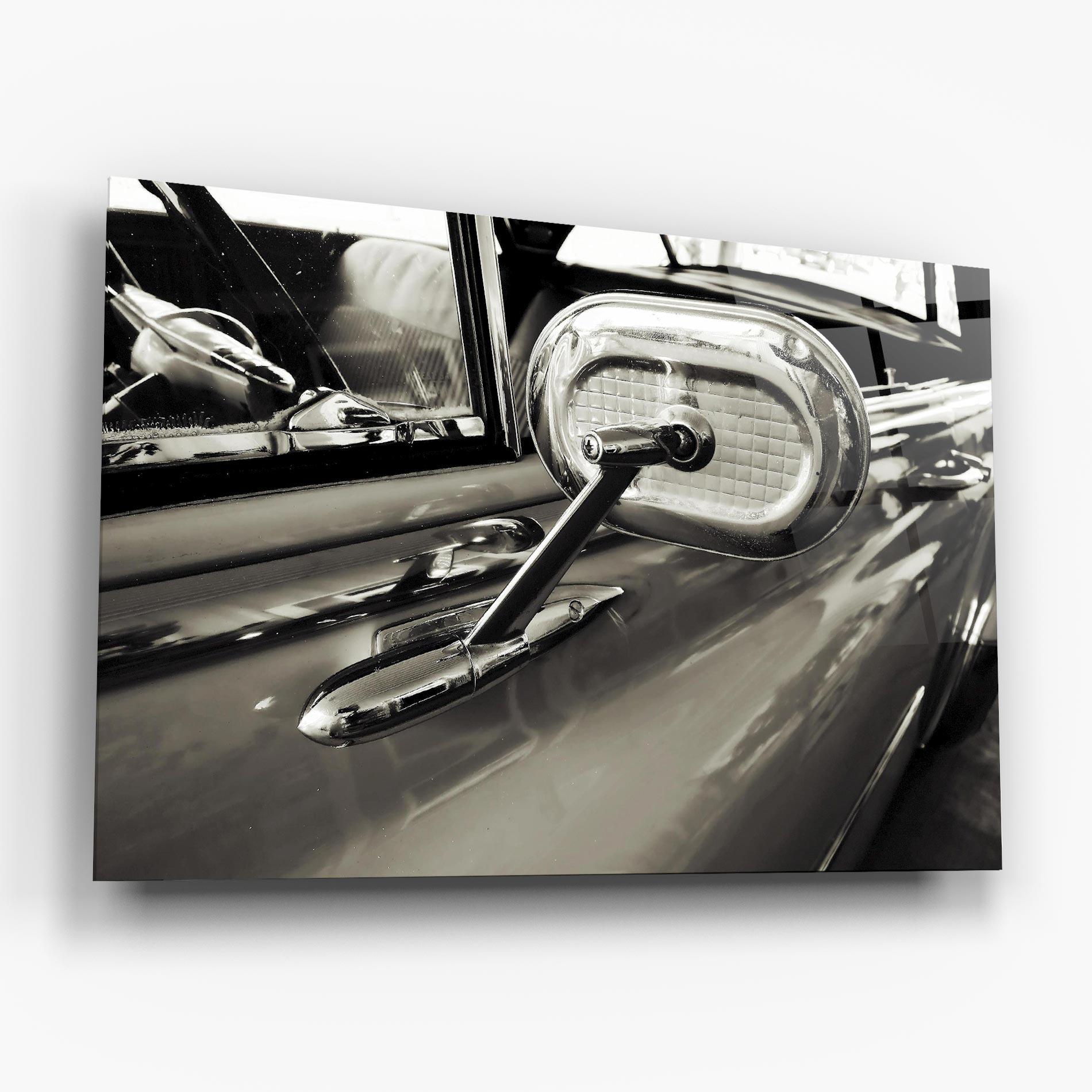 Glasbild Close Up Grey Car mockup 6