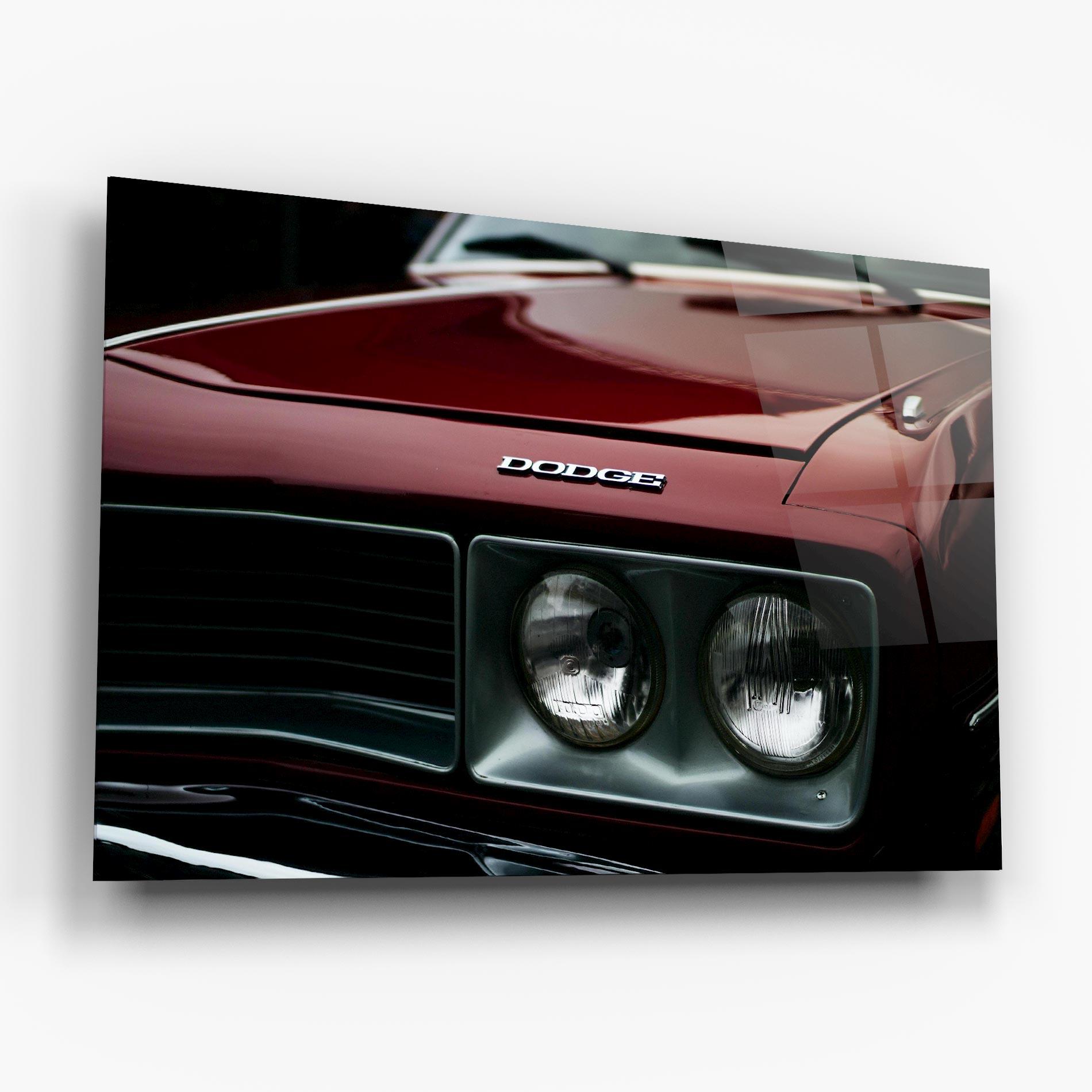 Glasbild Dark Red Car mockup 6