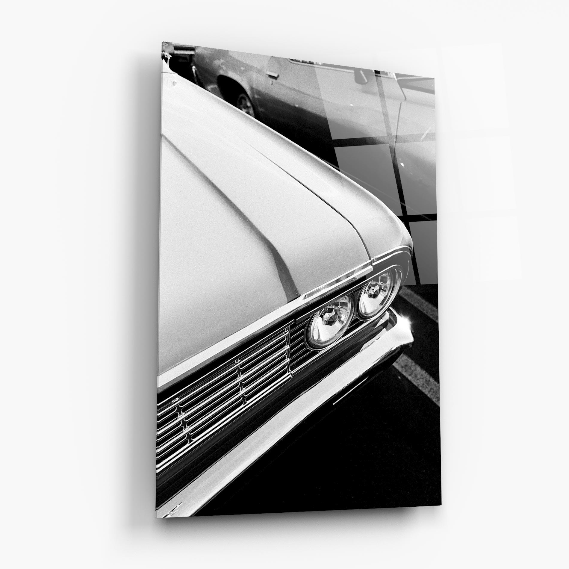 Glasbild Grey Vintage Car mockup 6