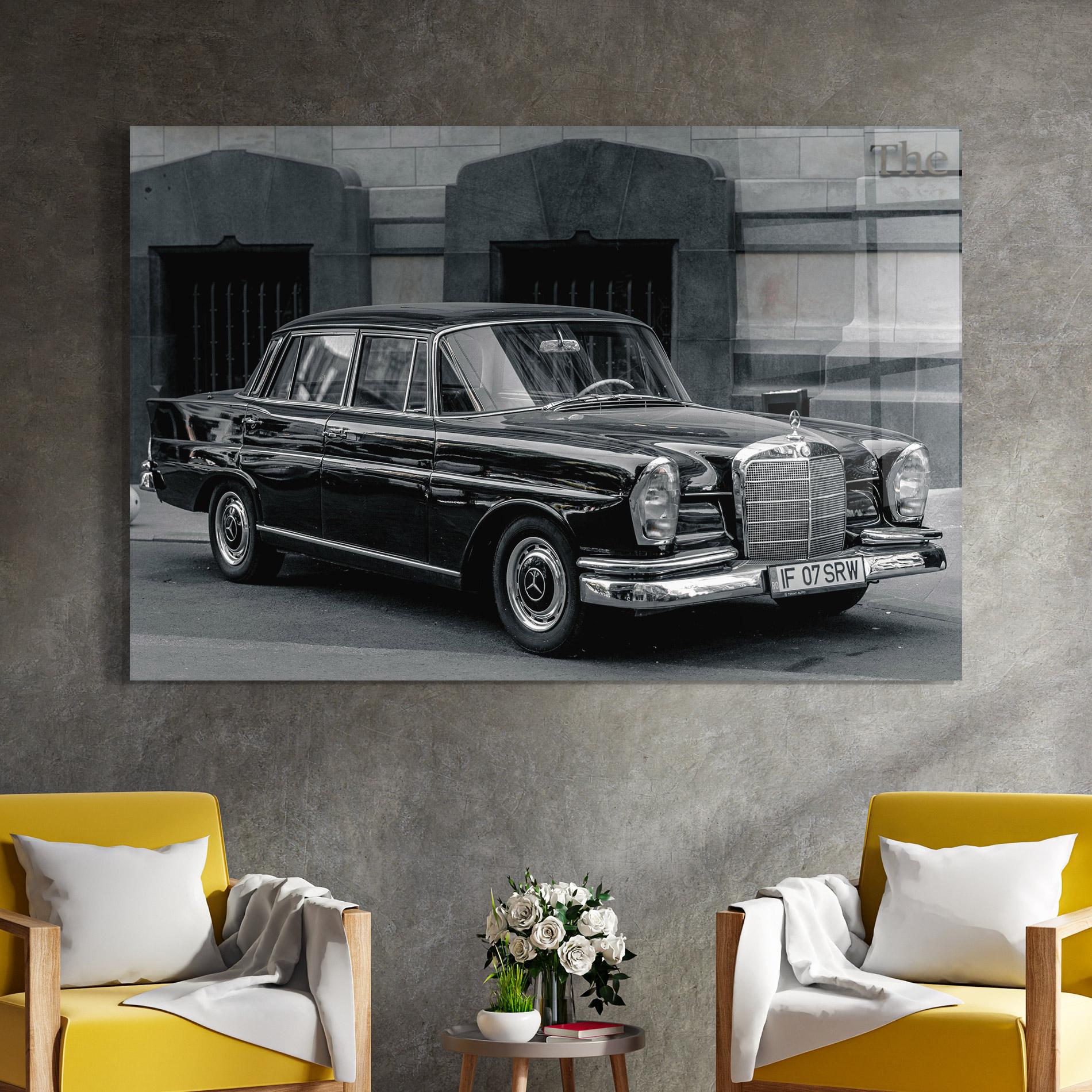 Glasbild Pretty Classic Car mockup 4