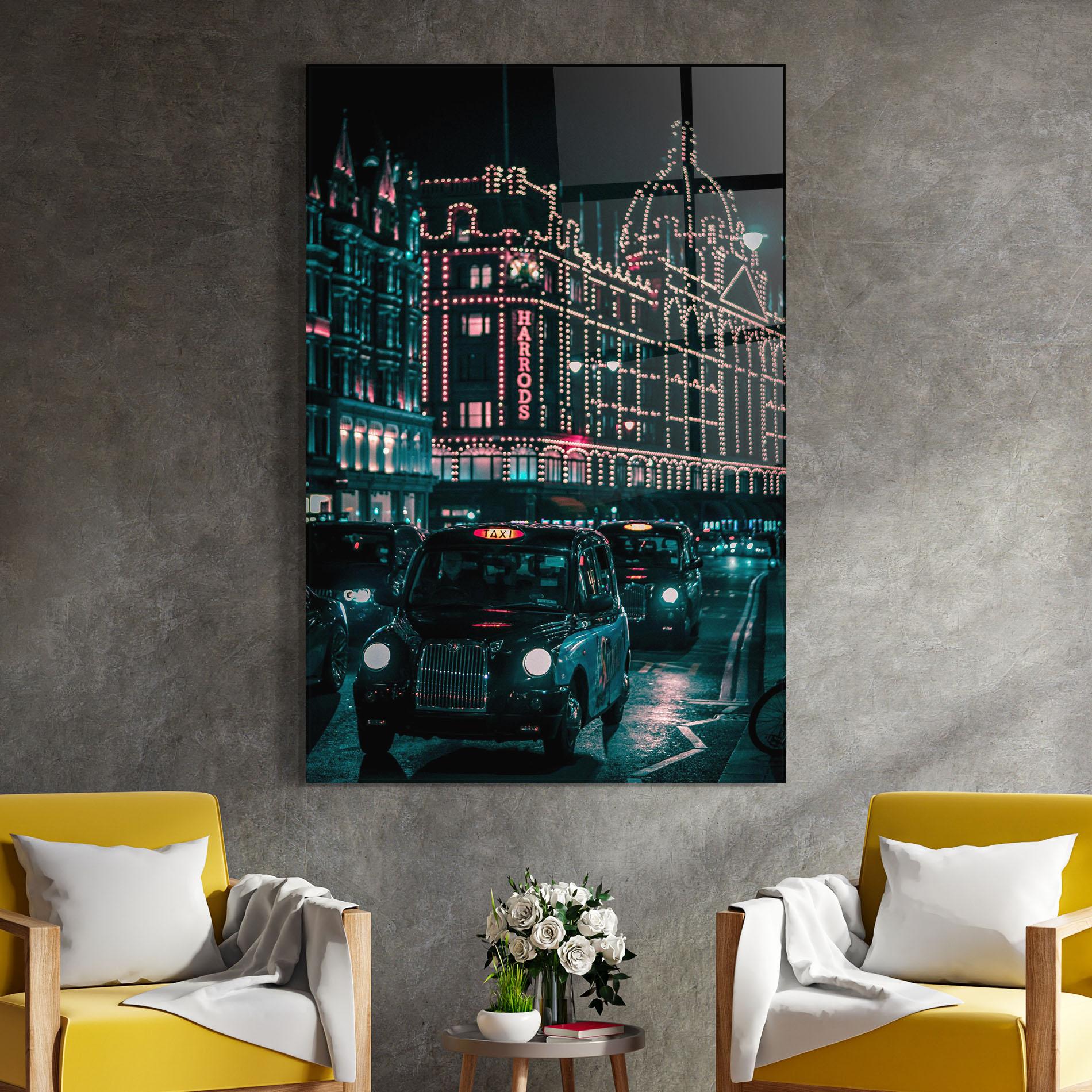 Glasbild City Lights Car mockup 4