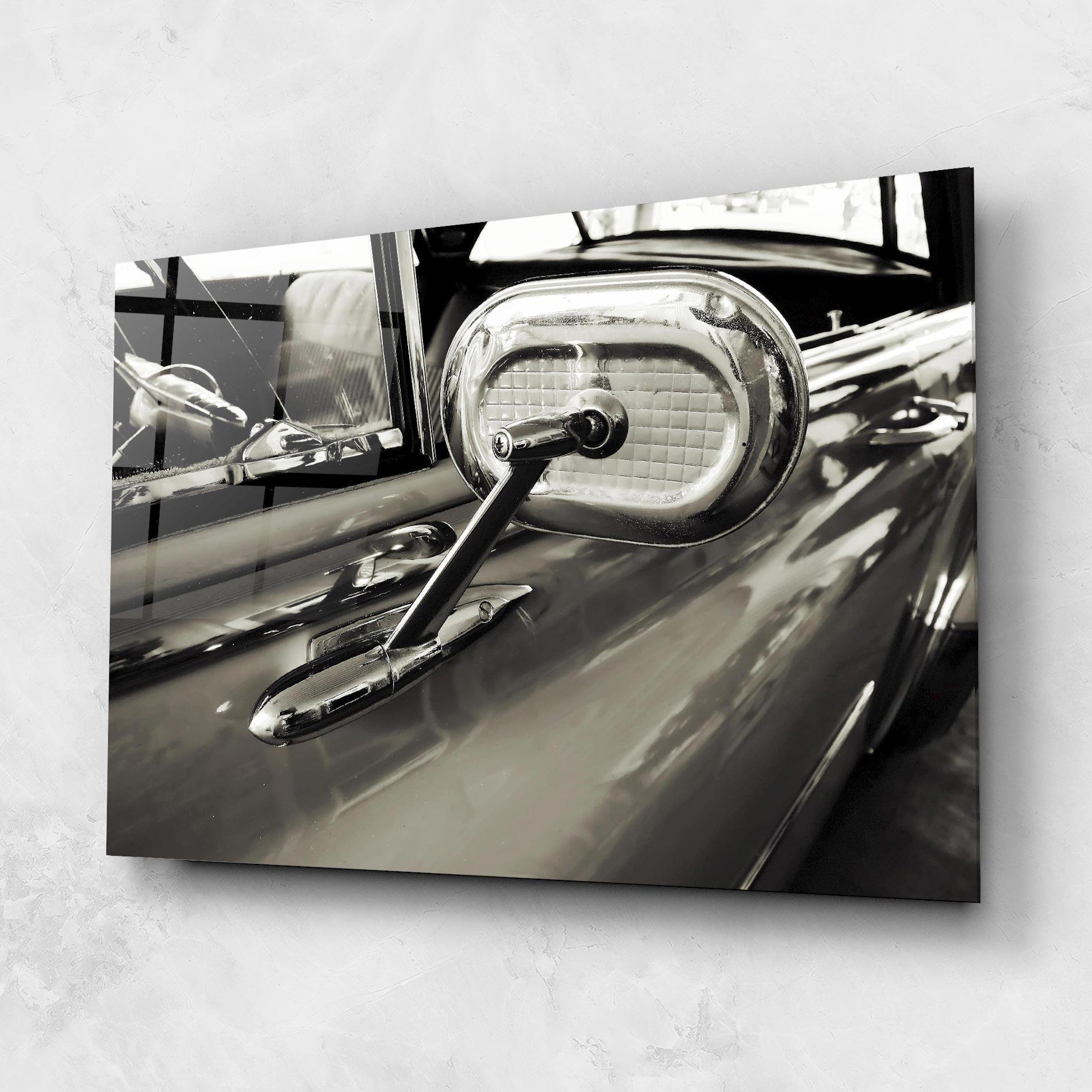 Glasbild Close Up Grey Car mockup 1