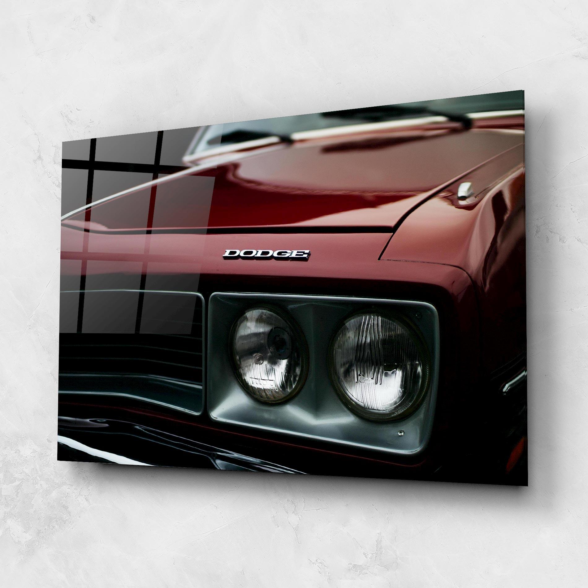 Glasbild Dark Red Car mockup 1