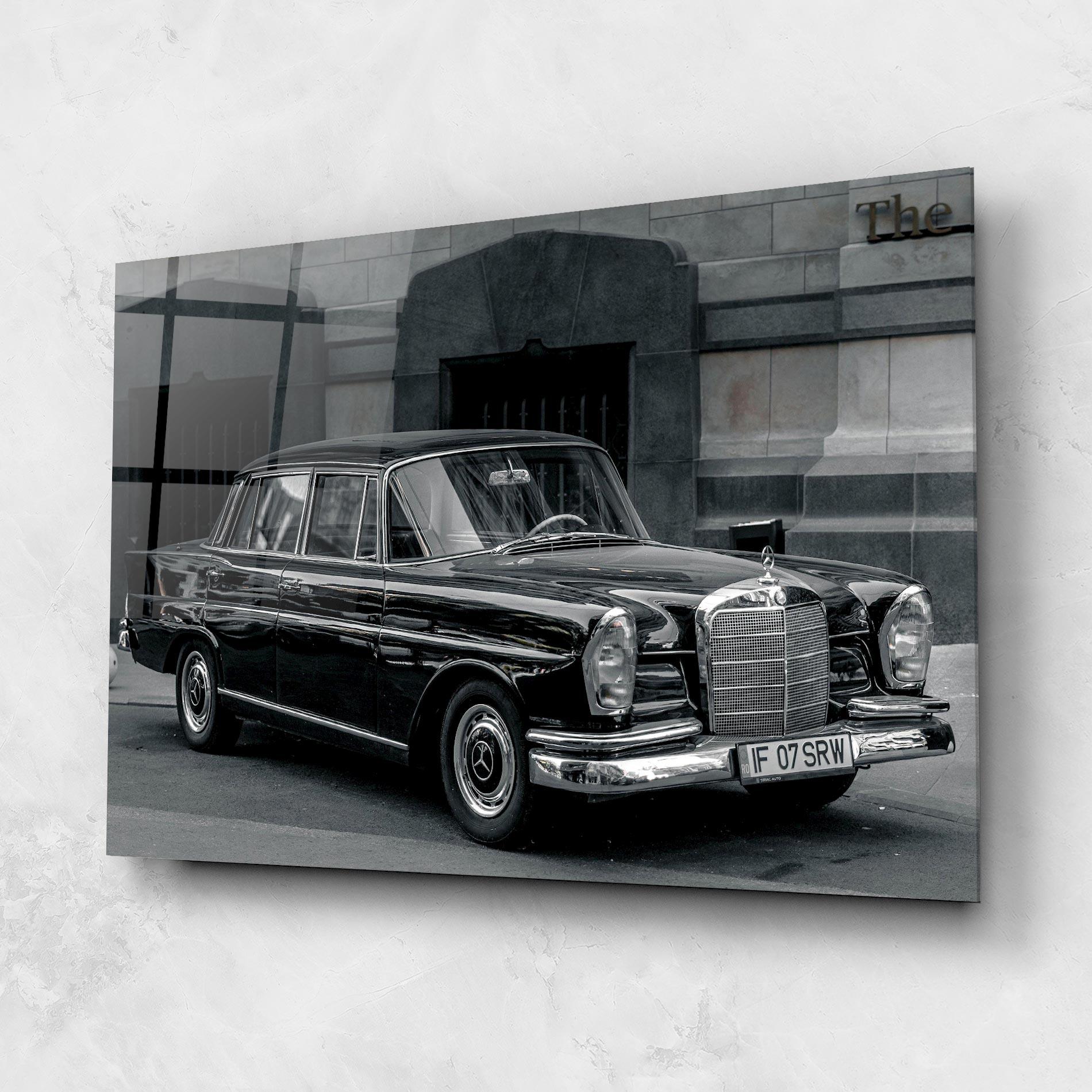 Glasbild Pretty Classic Car mockup 1