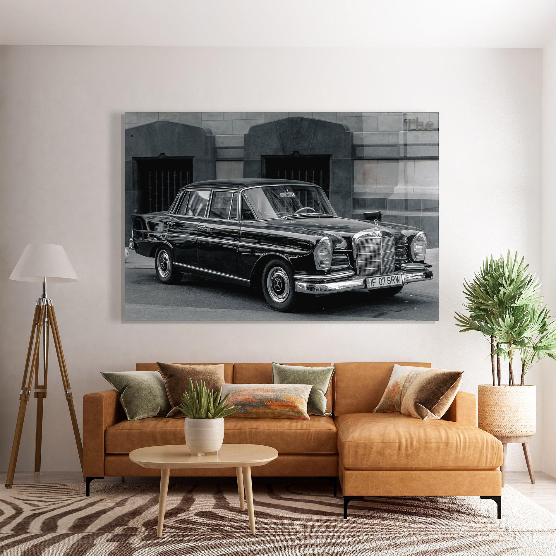 Glasbild Pretty Classic Car mockup 7