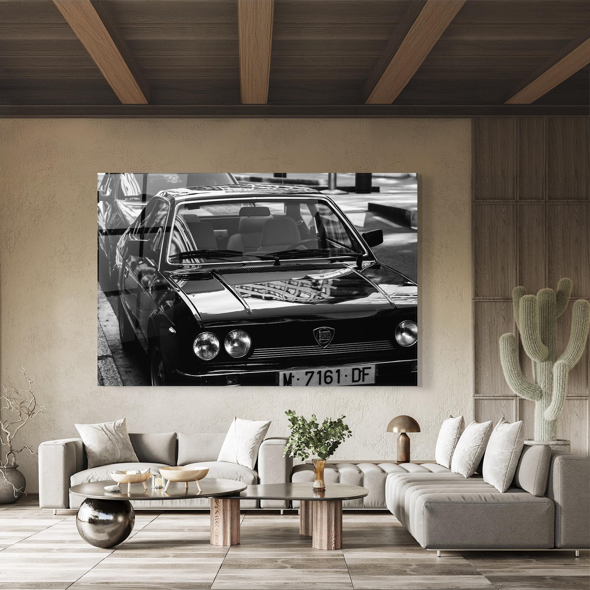 Glasbild Black Shiny Car mockup 8