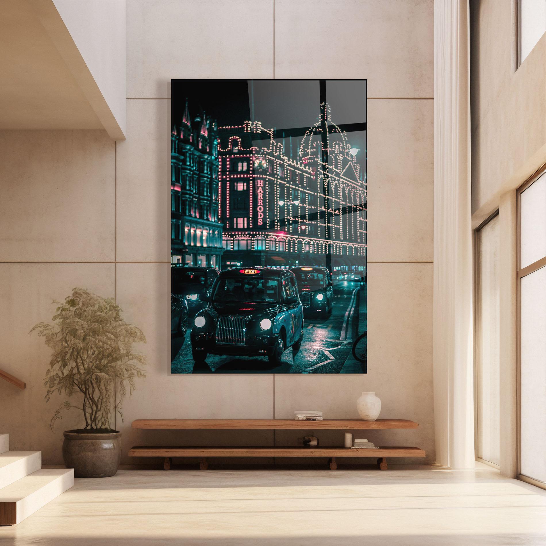 Glasbild City Lights Car mockup 8