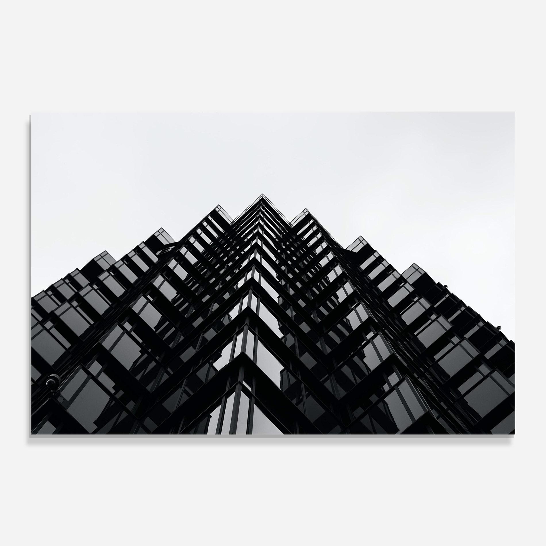 Glasbild Black Building mockup 0