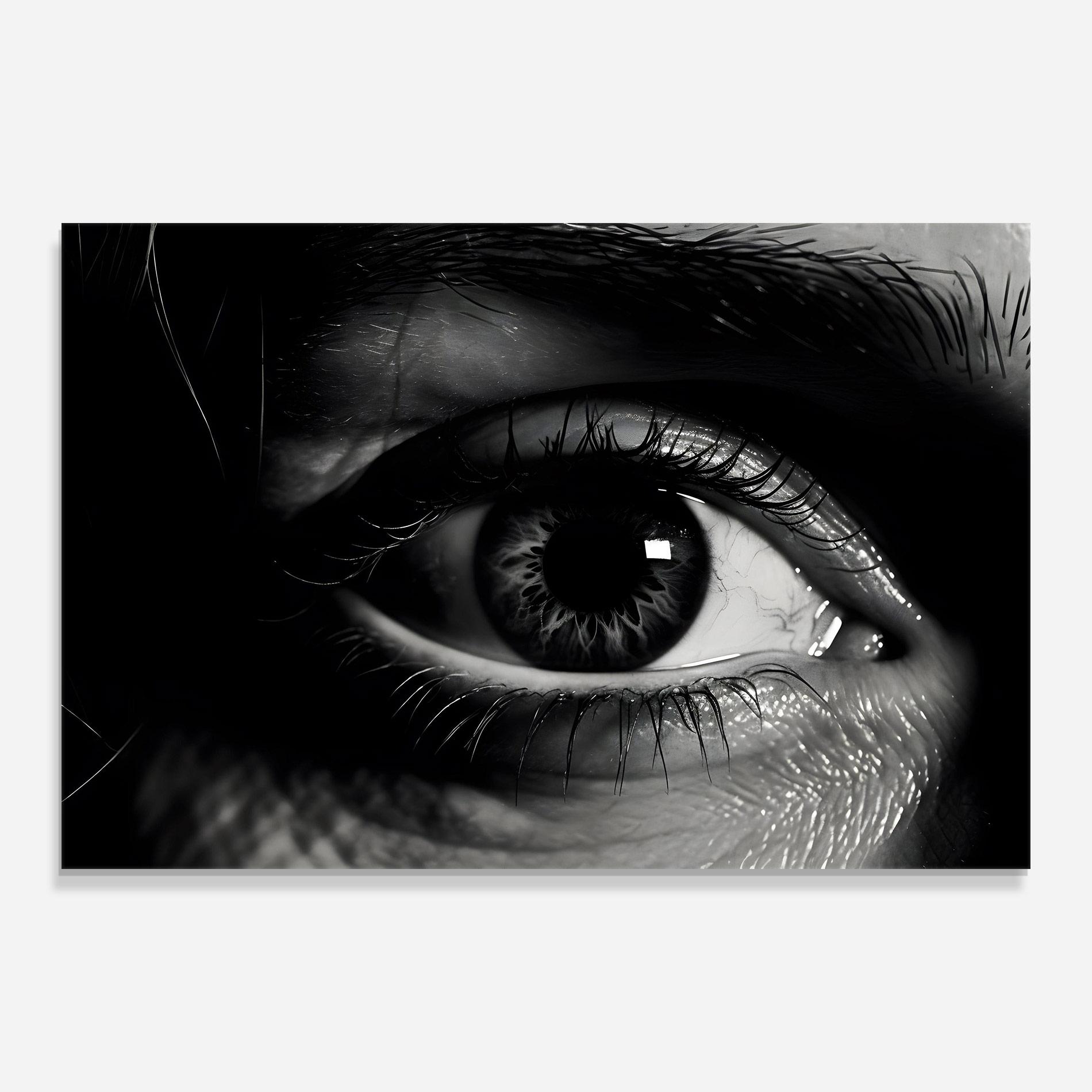 Glasbild Eye Close Up mockup 0