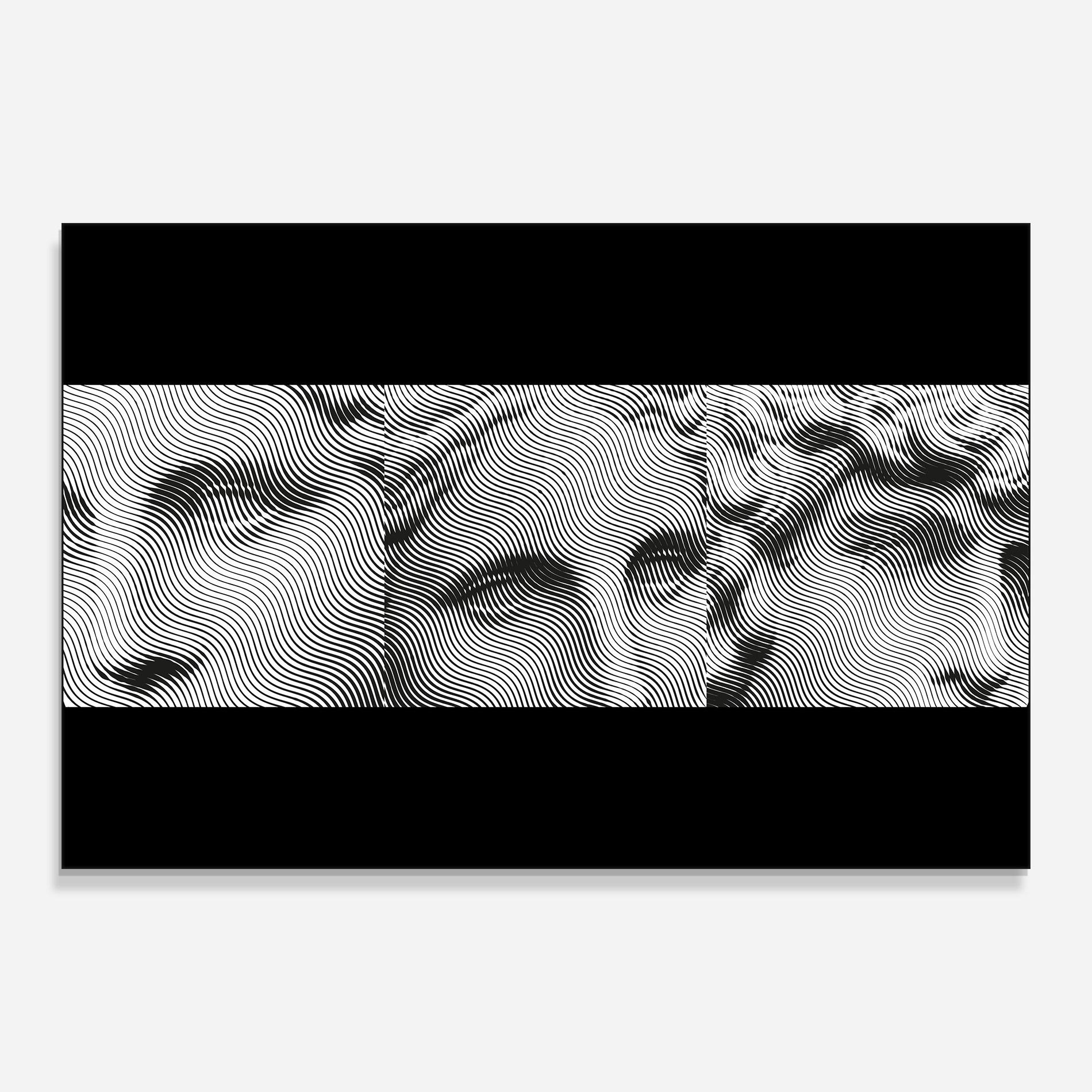 Glasbild Statue Line Faces mockup 0