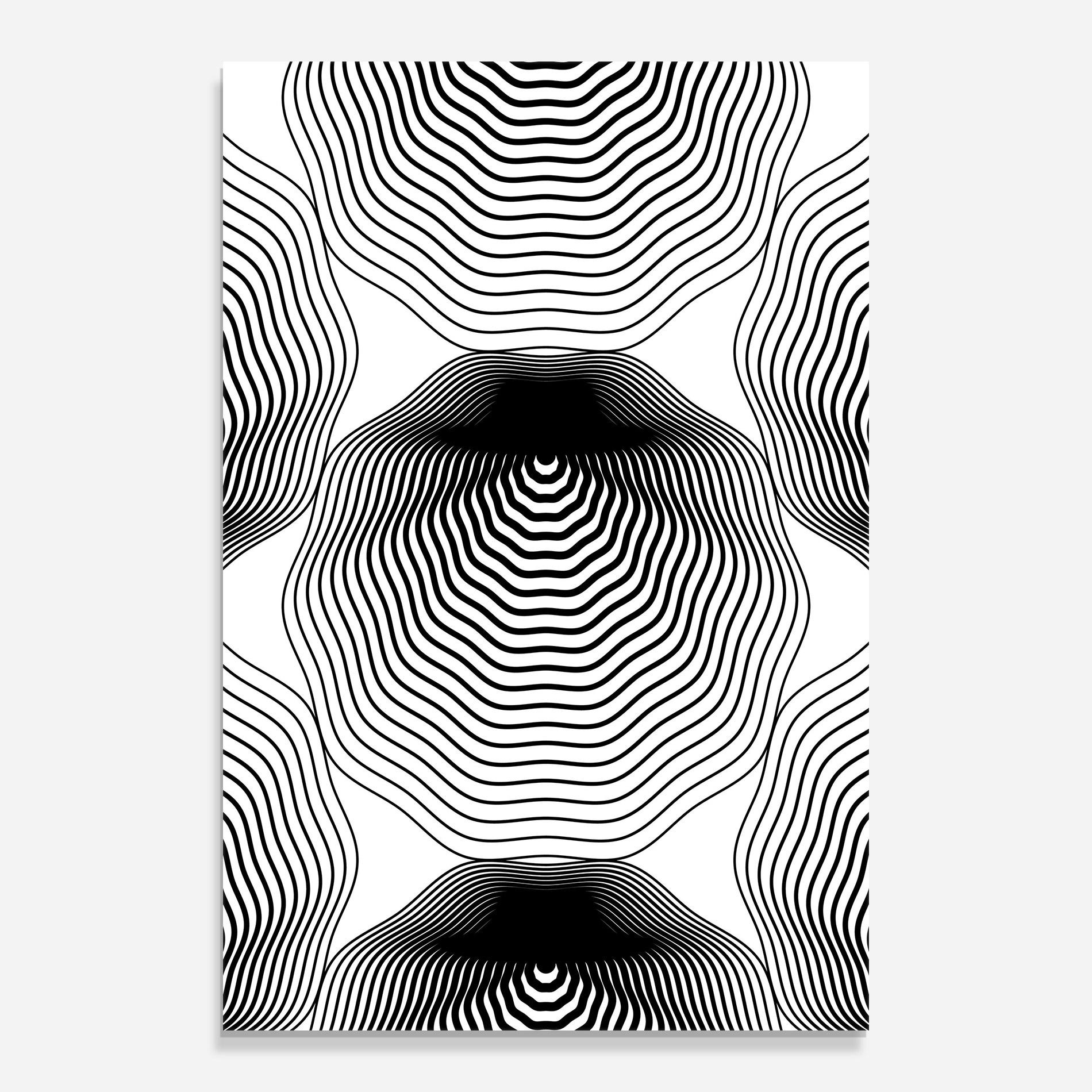 Glasbild Black Line Art mockup 0