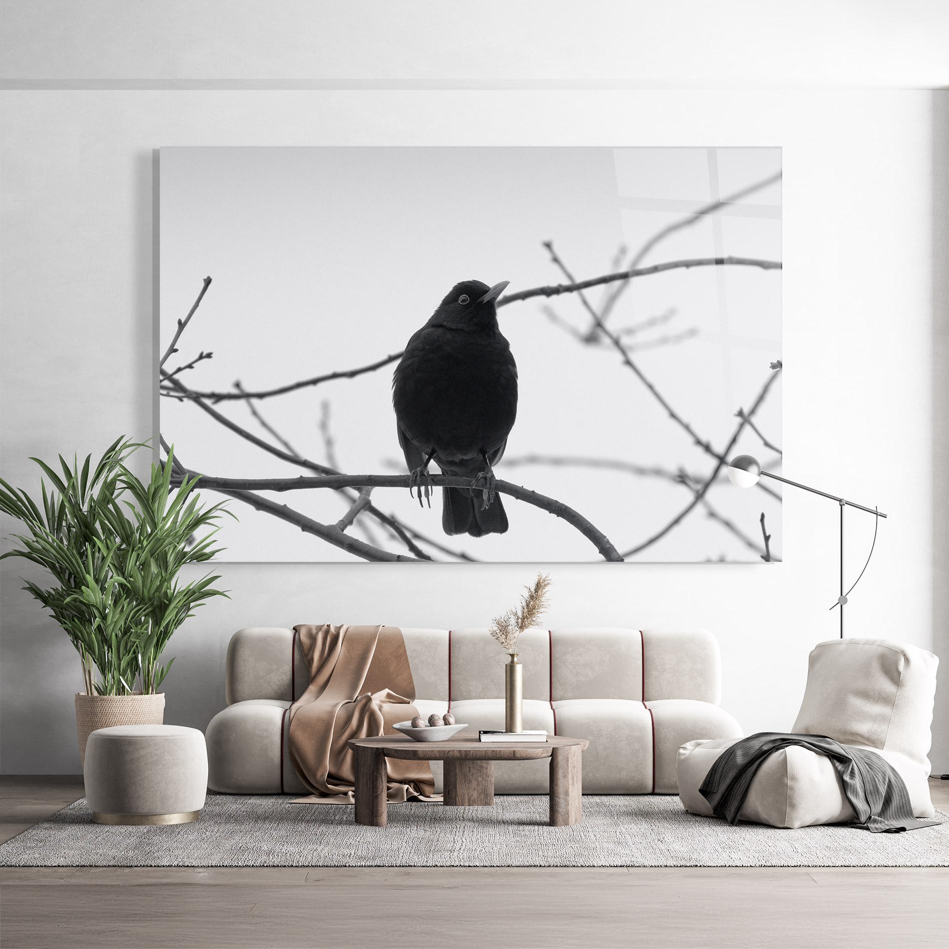 Glasbild Black Bird mockup 9