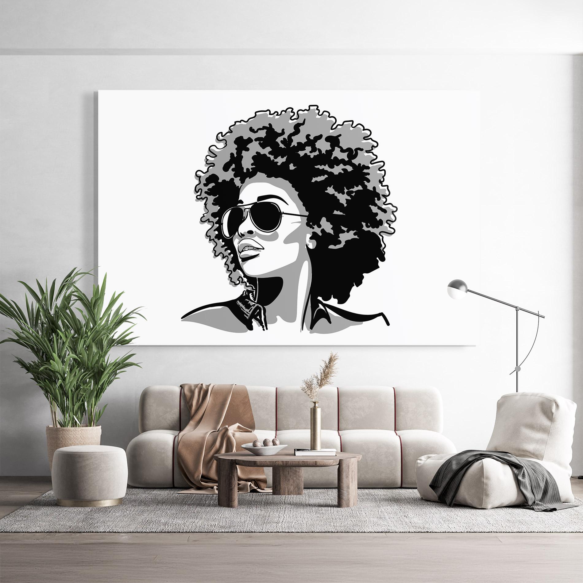 Glasbild Black Grasses mockup 9