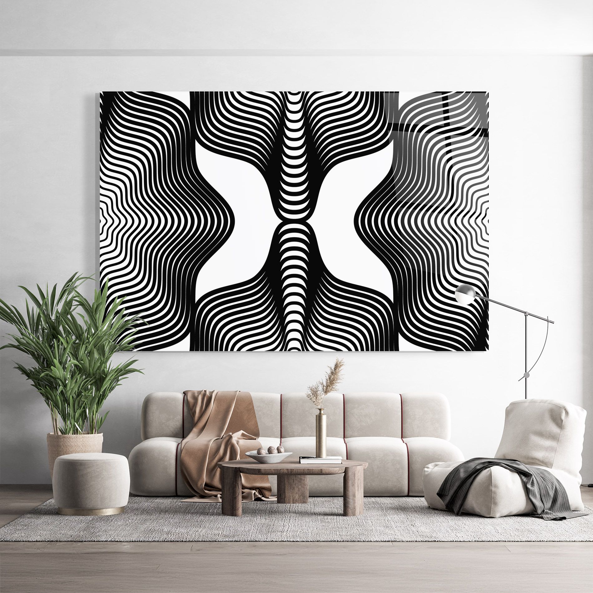 Black Line Pattern mockup 9
