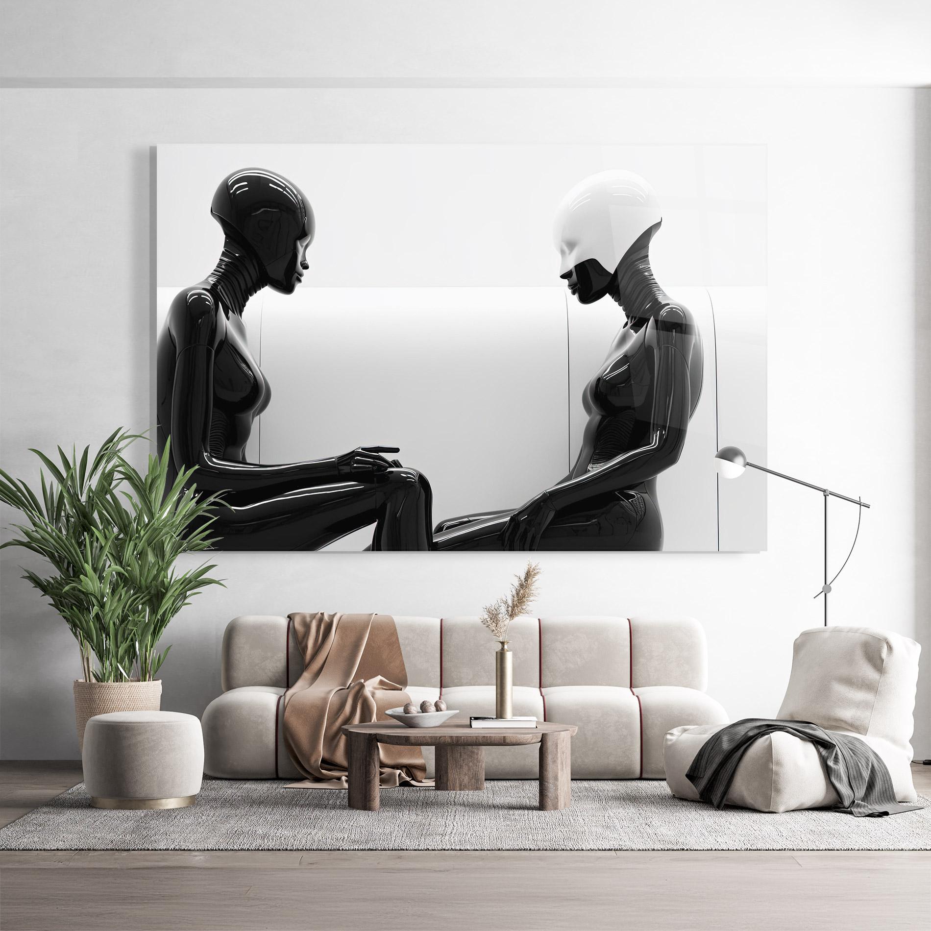 Glasbild Black Mannequin mockup 9
