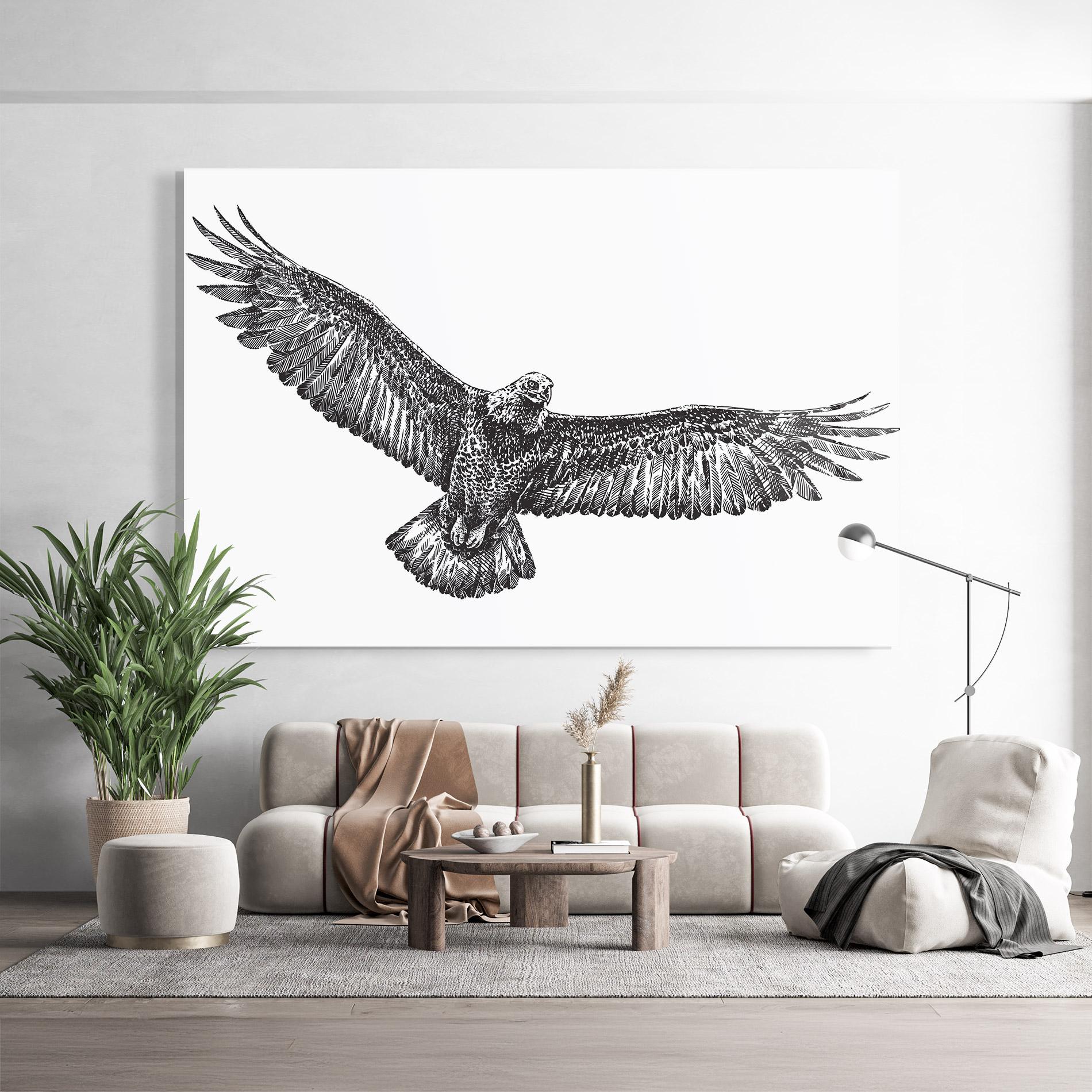 Glasbild Eagle Art Line mockup 9