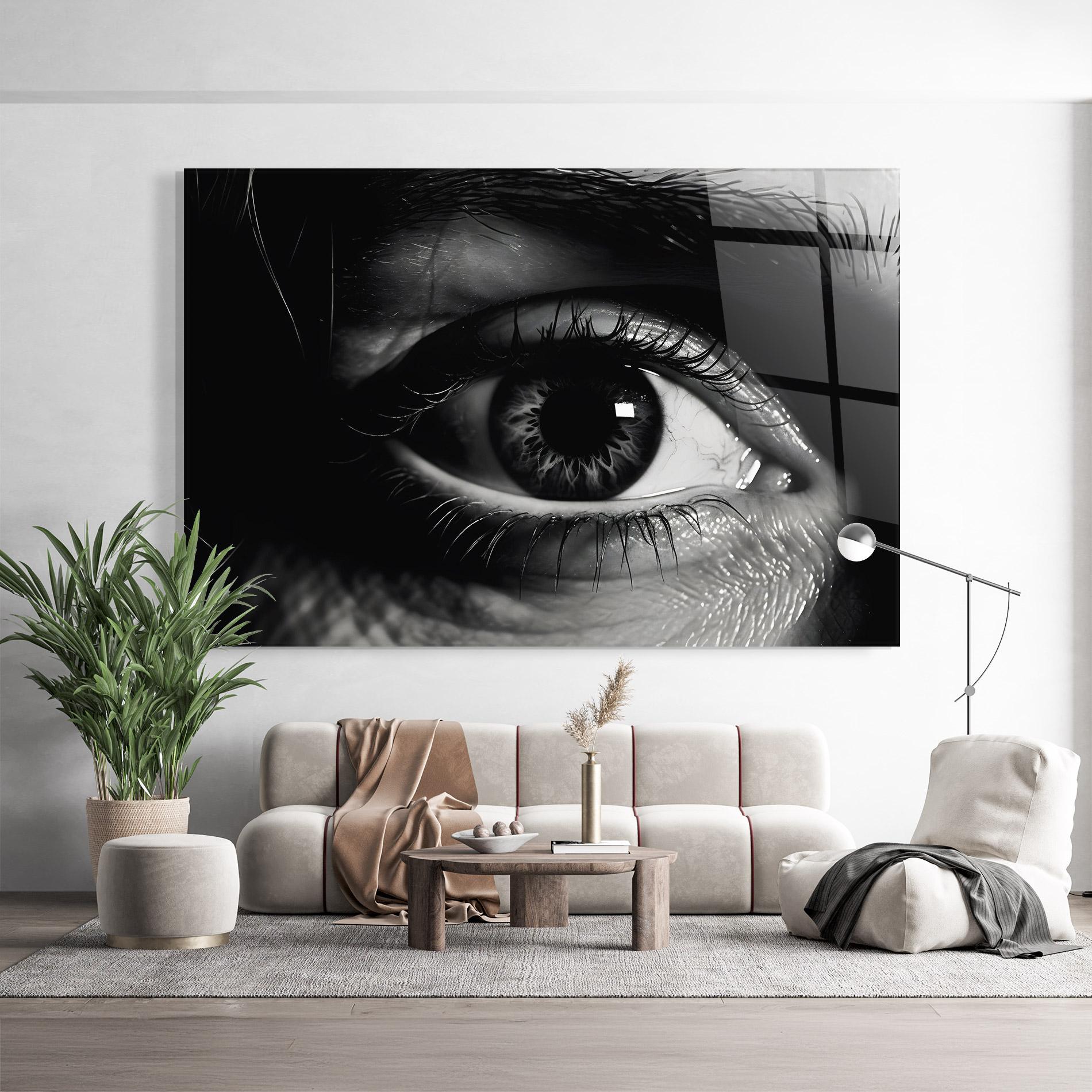 Glasbild Eye Close Up mockup 9
