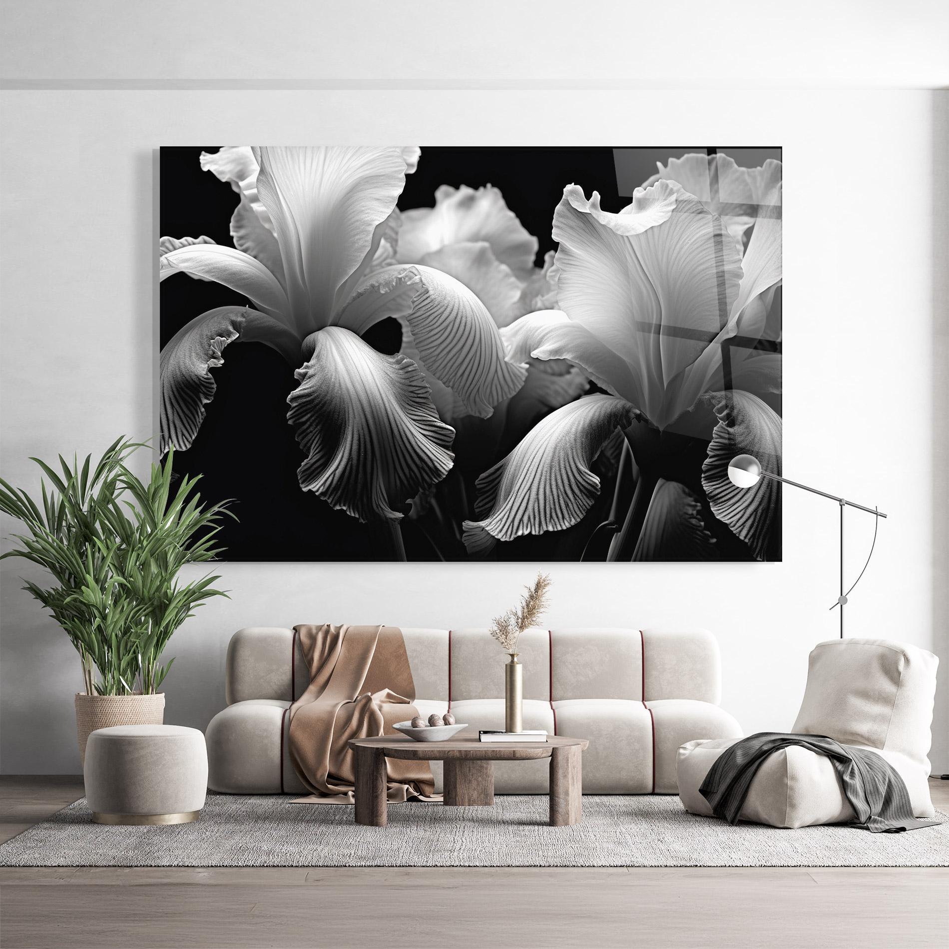 Glasbild Grey Iris Mix mockup 9